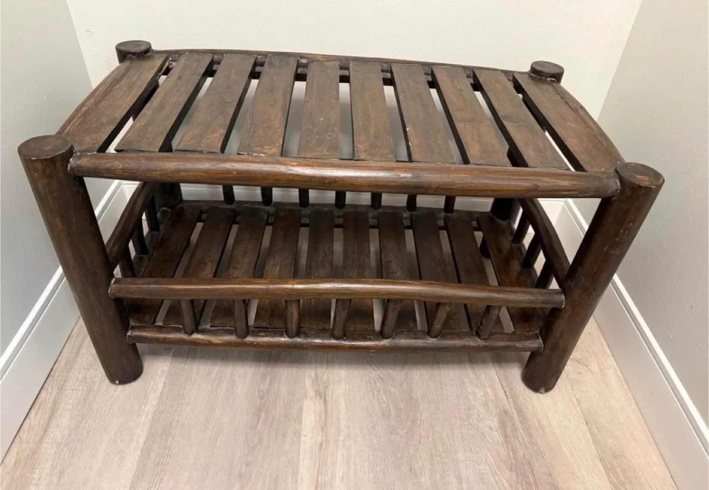 Handcraft Rustic Wooden Coffee Table / Plant Stand image indicator(2)