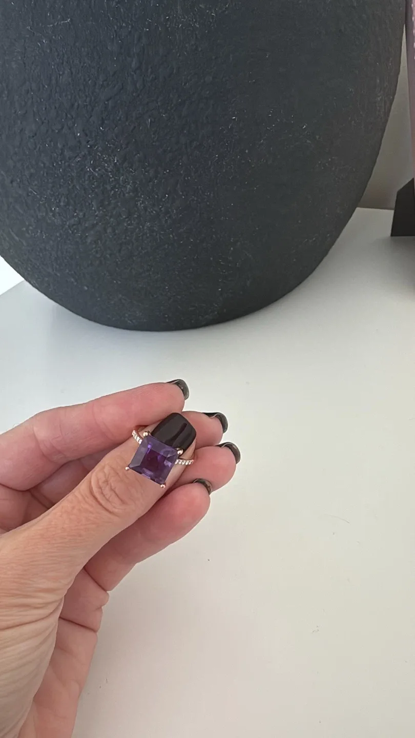 Effy Womens Diamond Accent Genuine Purple Amethyst 14K image indicator(3)