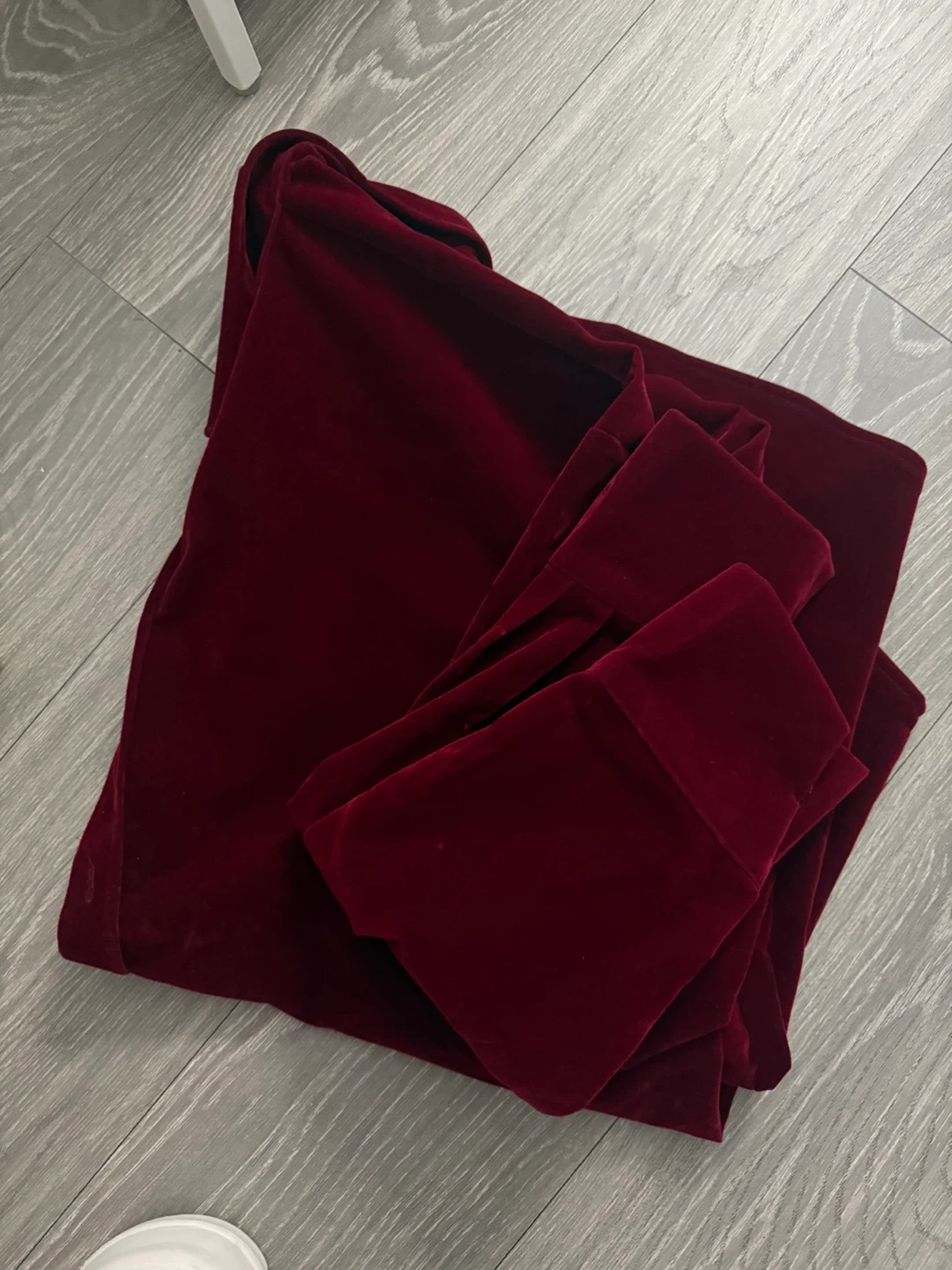 Red Velvet Button-Up Shirt - photo 2