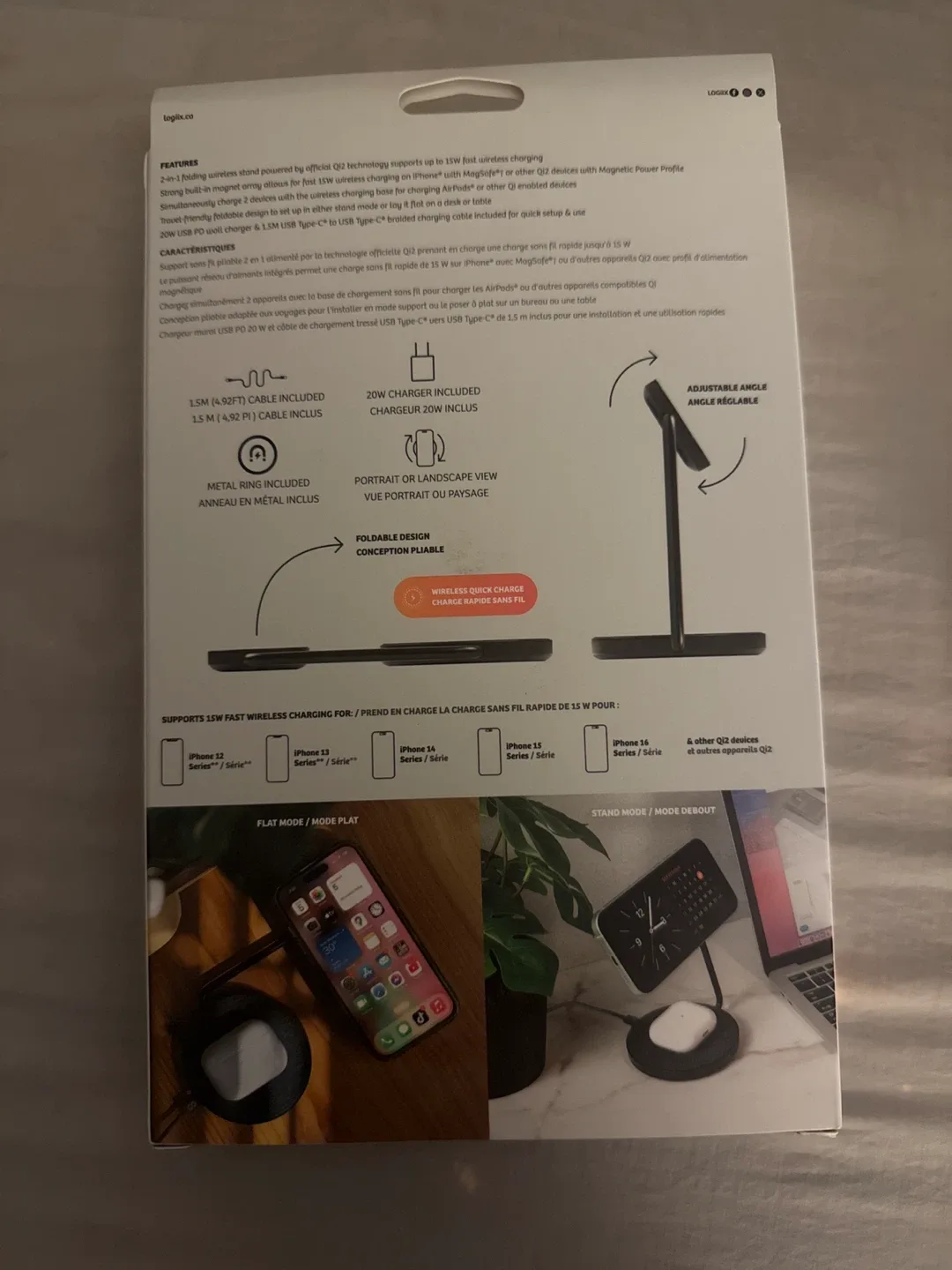 Logiix 2-in-1 Foldable Charging Stand Qi2 Mag - New! image indicator(2)