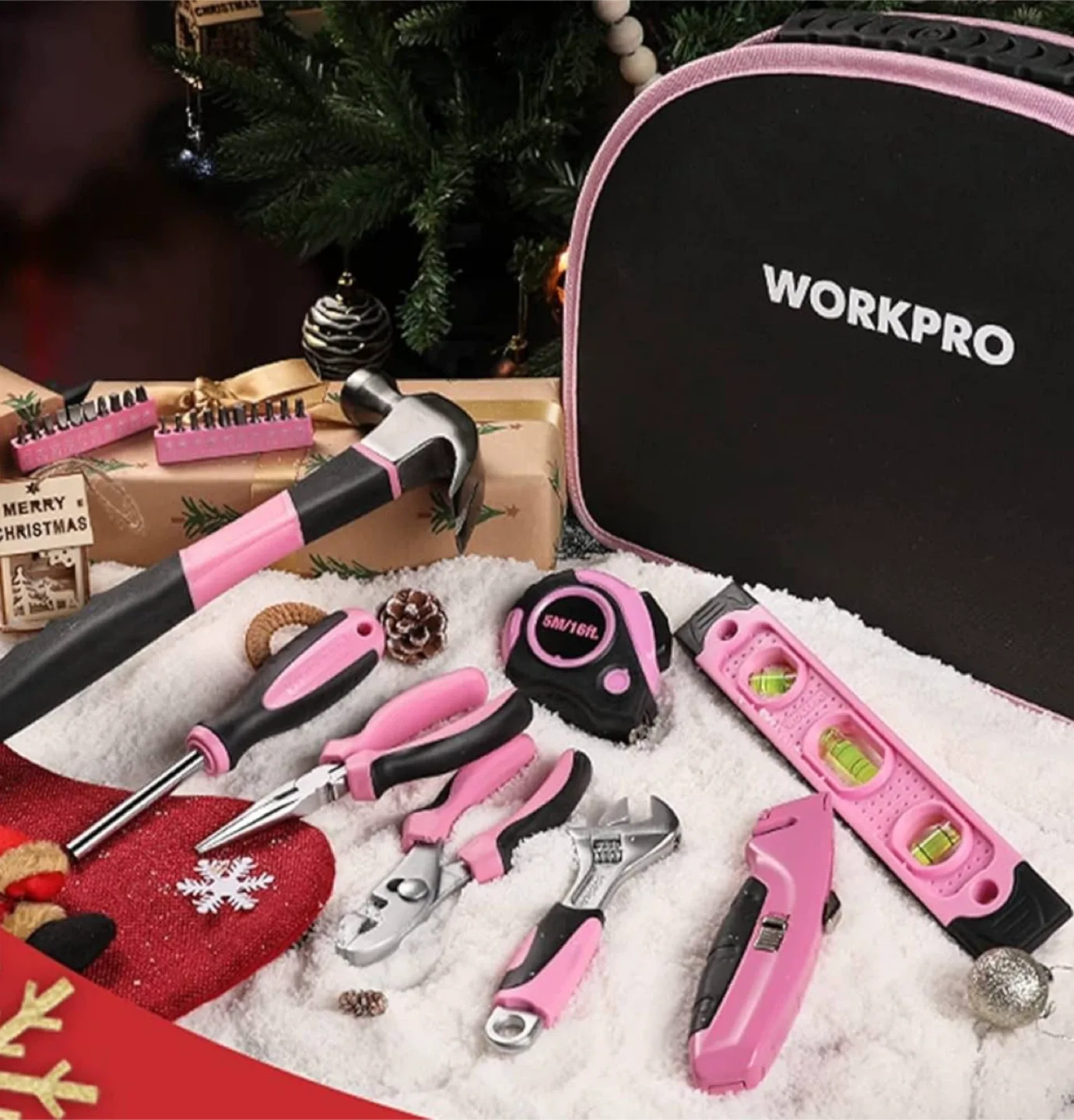 Amazon Basics 104-Piece Tool Set with Round Pouch image indicator(4)