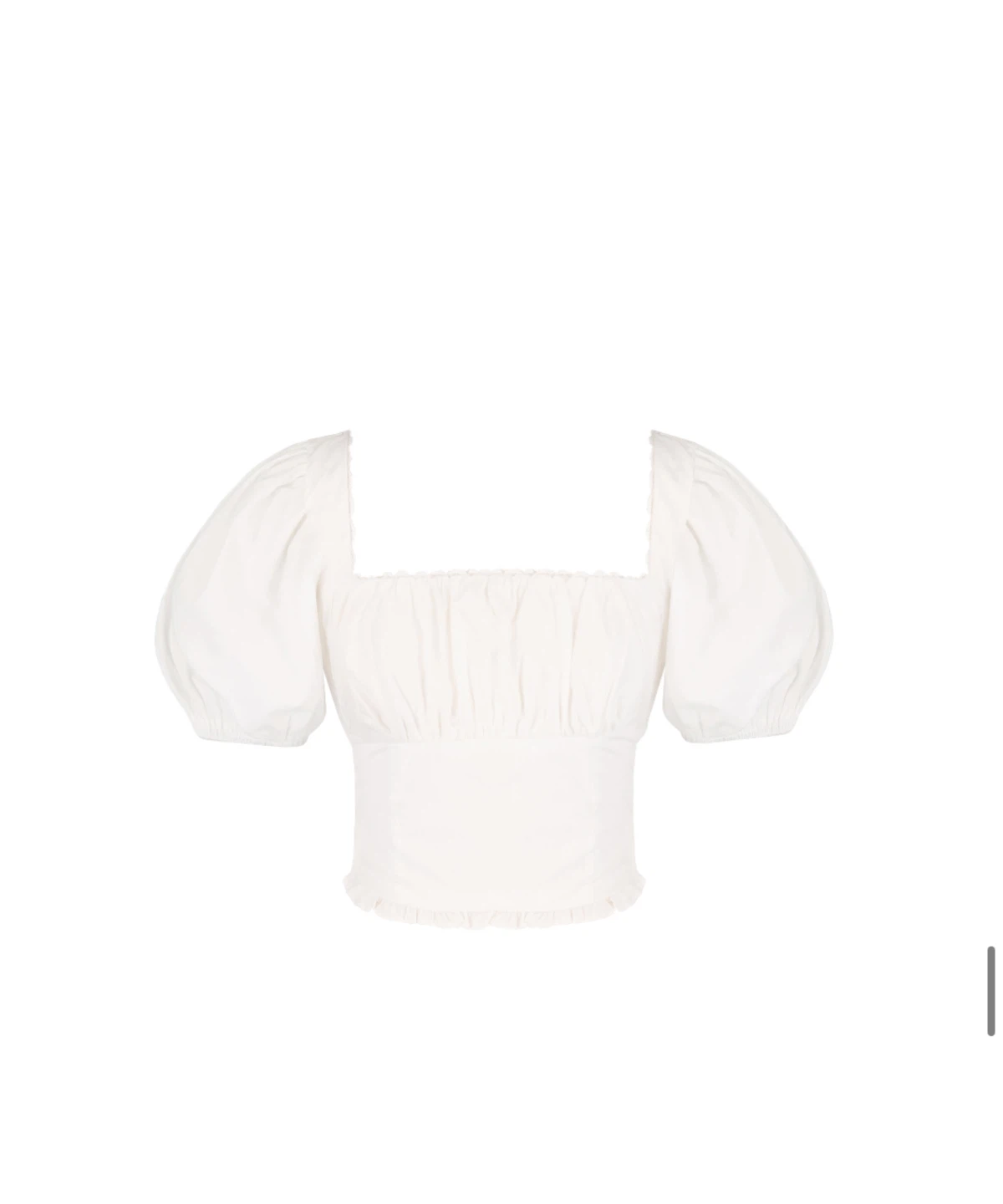 White Corset Puff Sleeve Top - photo 4