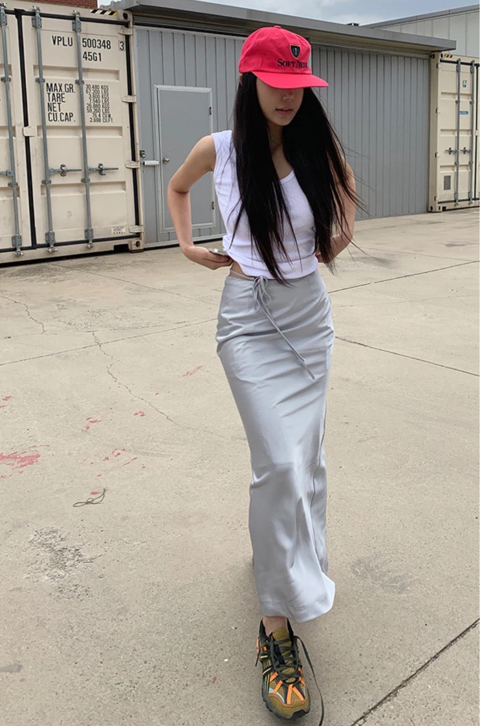 Brand new Silver Maxi Skirt