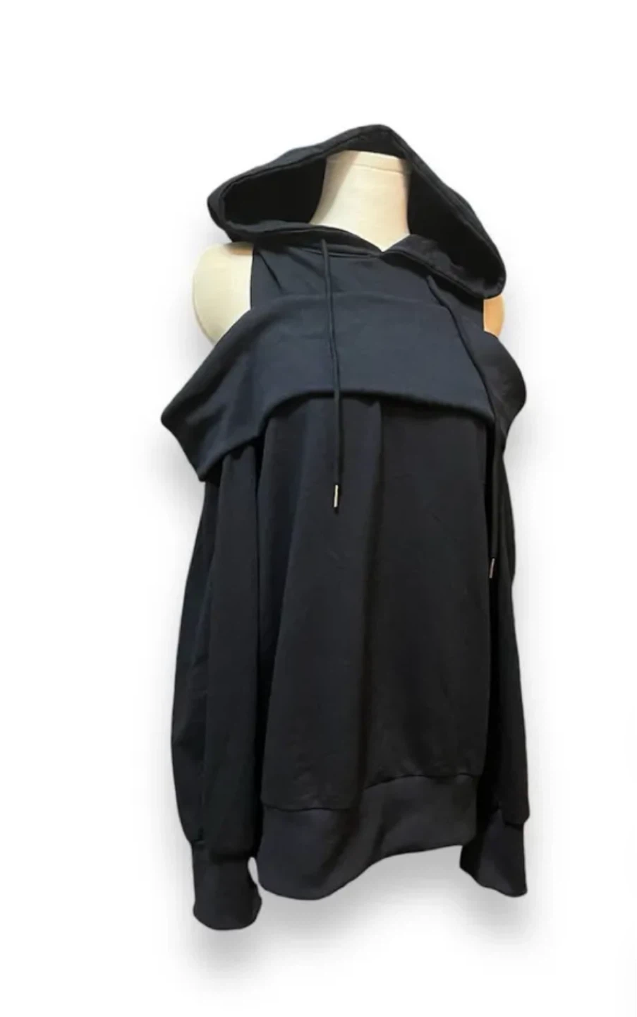Navy Blue Cold Shoulder Hoodie - photo 3