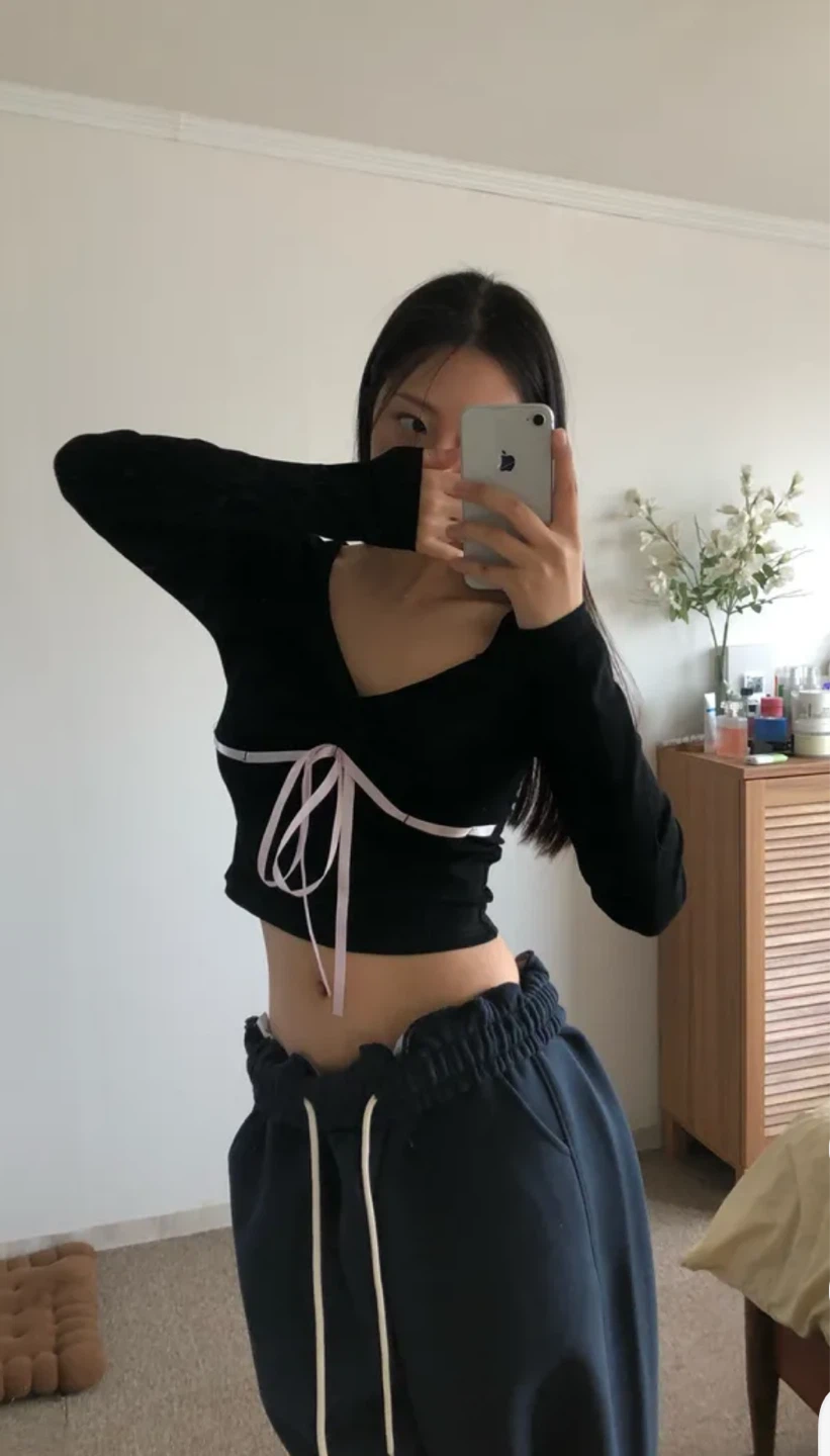 Black long sleeve t-shirt - photo 2