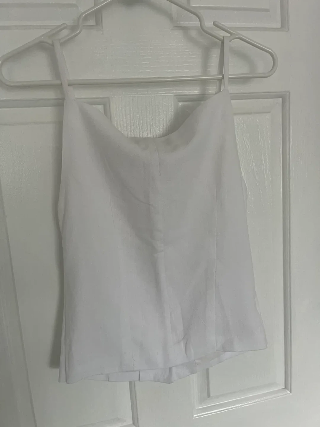 Monteau Los Angeles White Linen Blend Top - Size M image indicator(3)