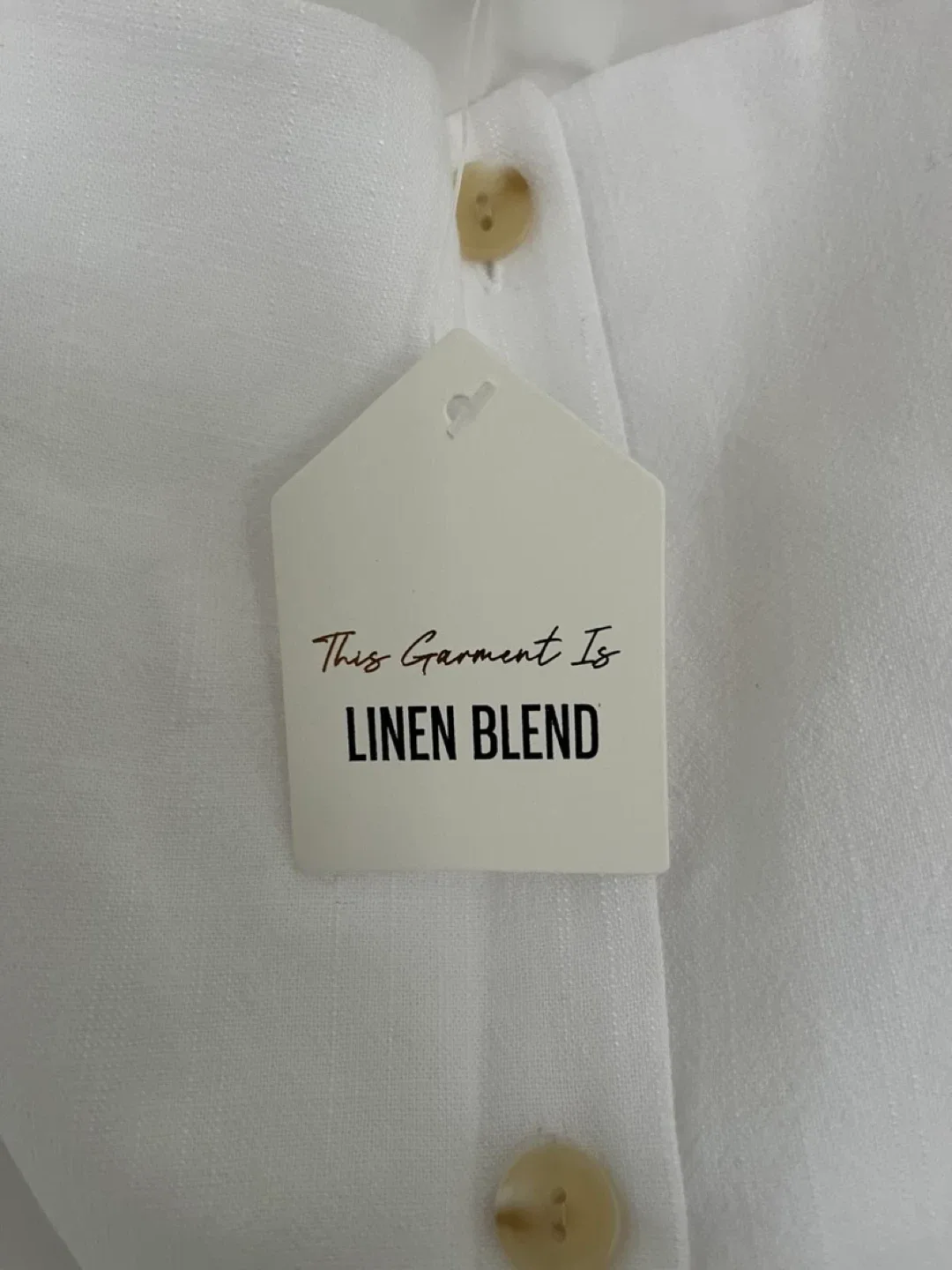 Monteau Los Angeles White Linen Blend Top - Size M image indicator(4)