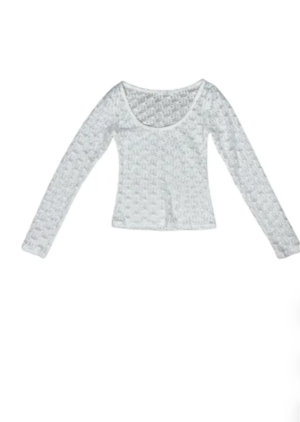 White Long Sleeve Top and pants set - photo 2