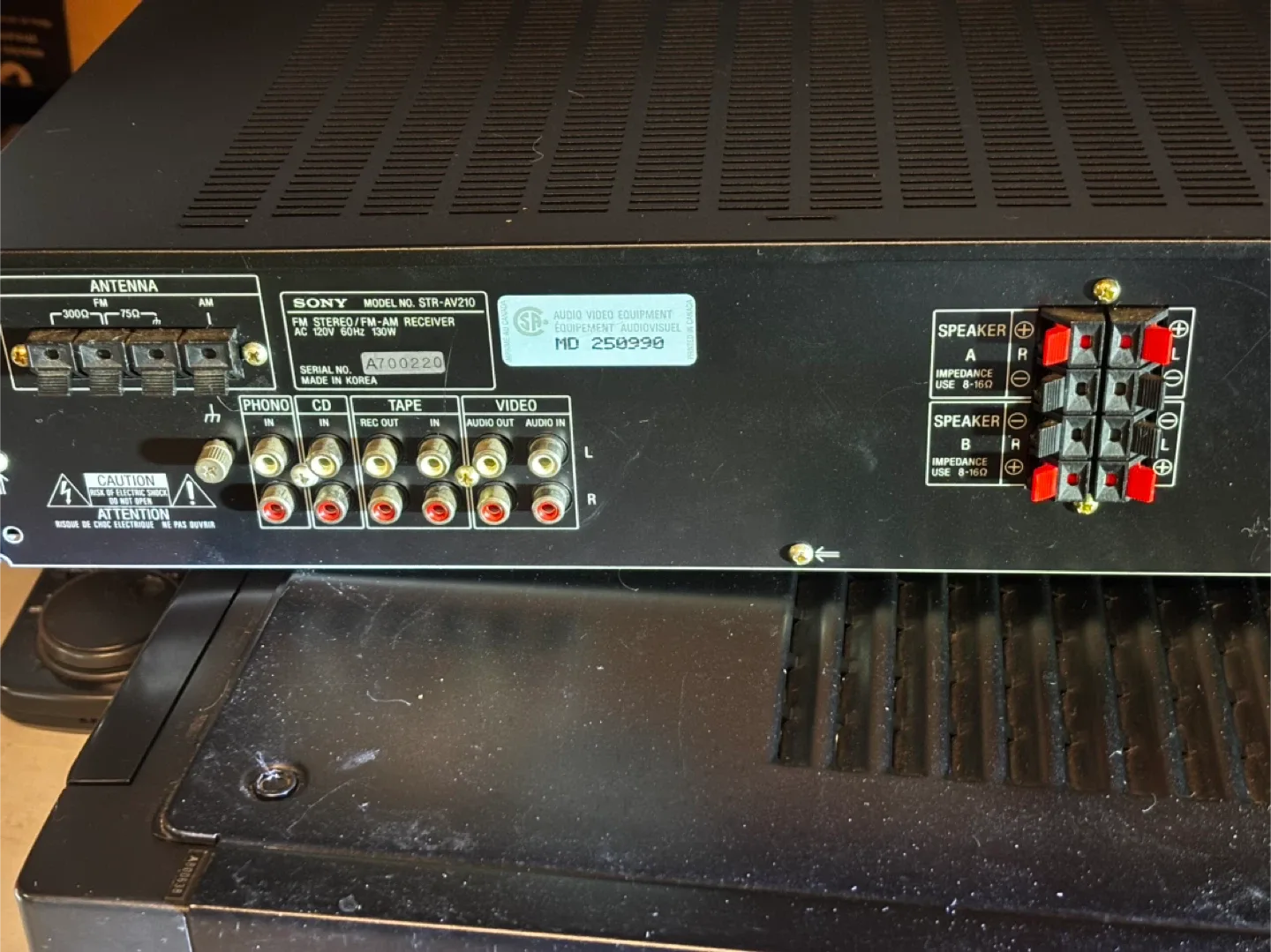 Sony STR-AV210 FM Stereo/FM-AM Receiver image indicator(5)