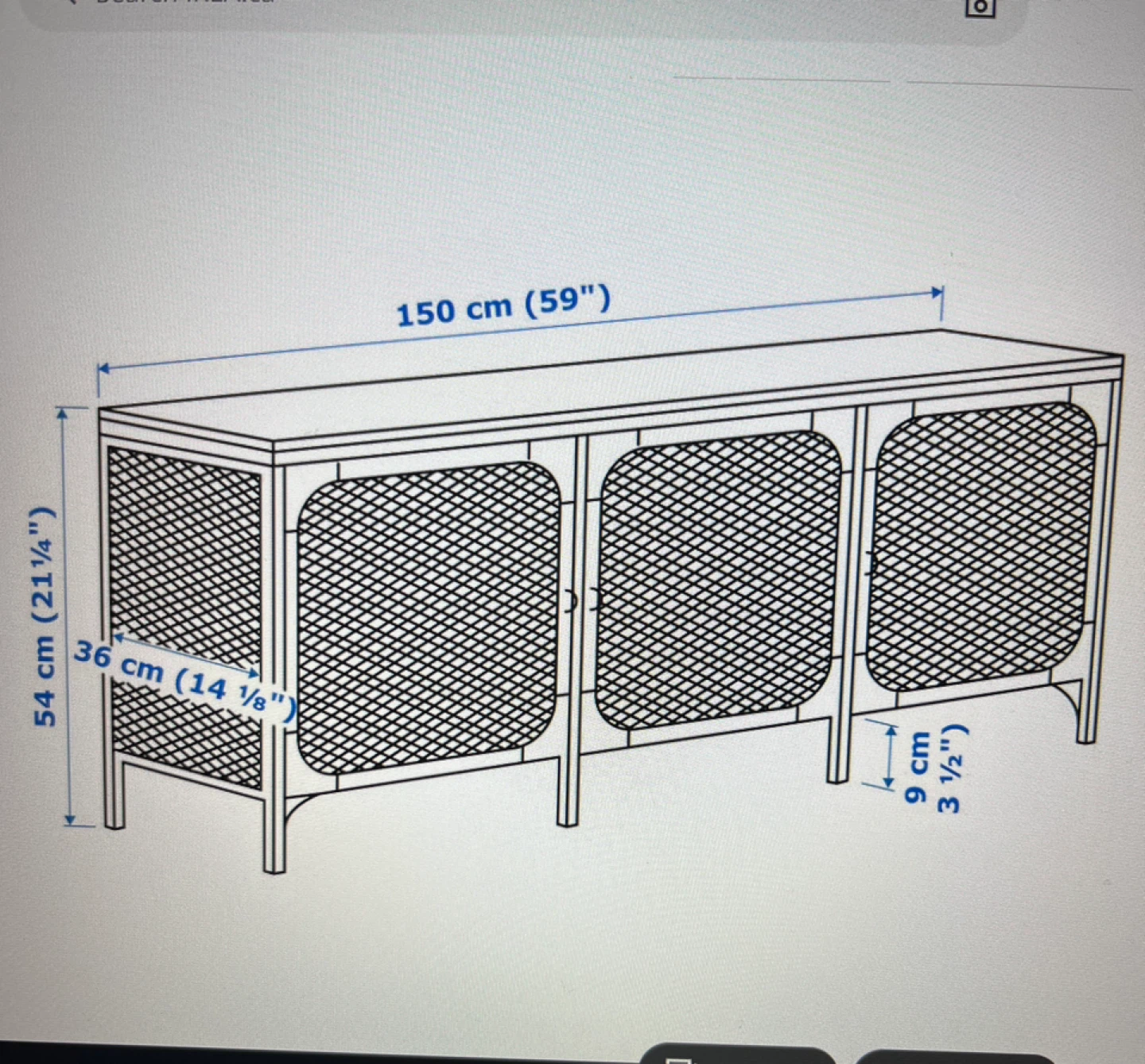 IKEA TV Stand, Black Metal/Wood, 59" - photo 5