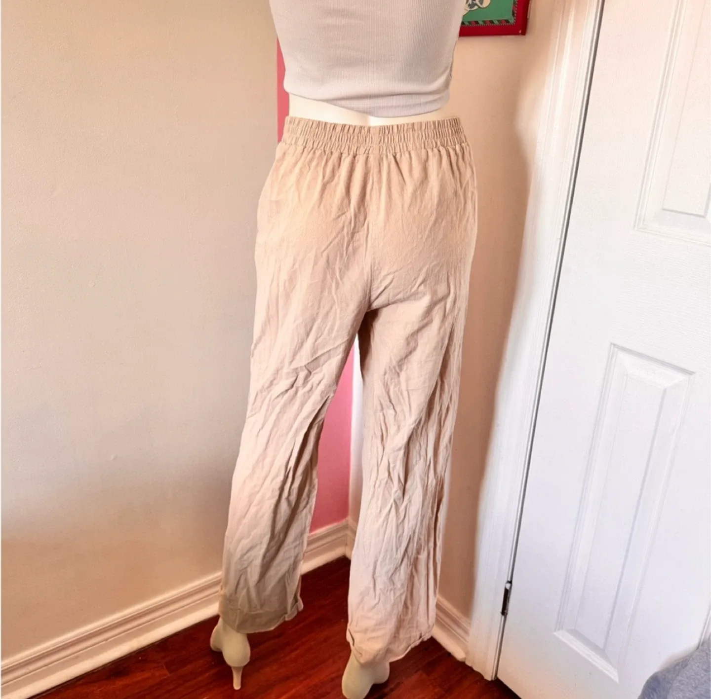 Beige Wide Leg Pants image indicator(3)