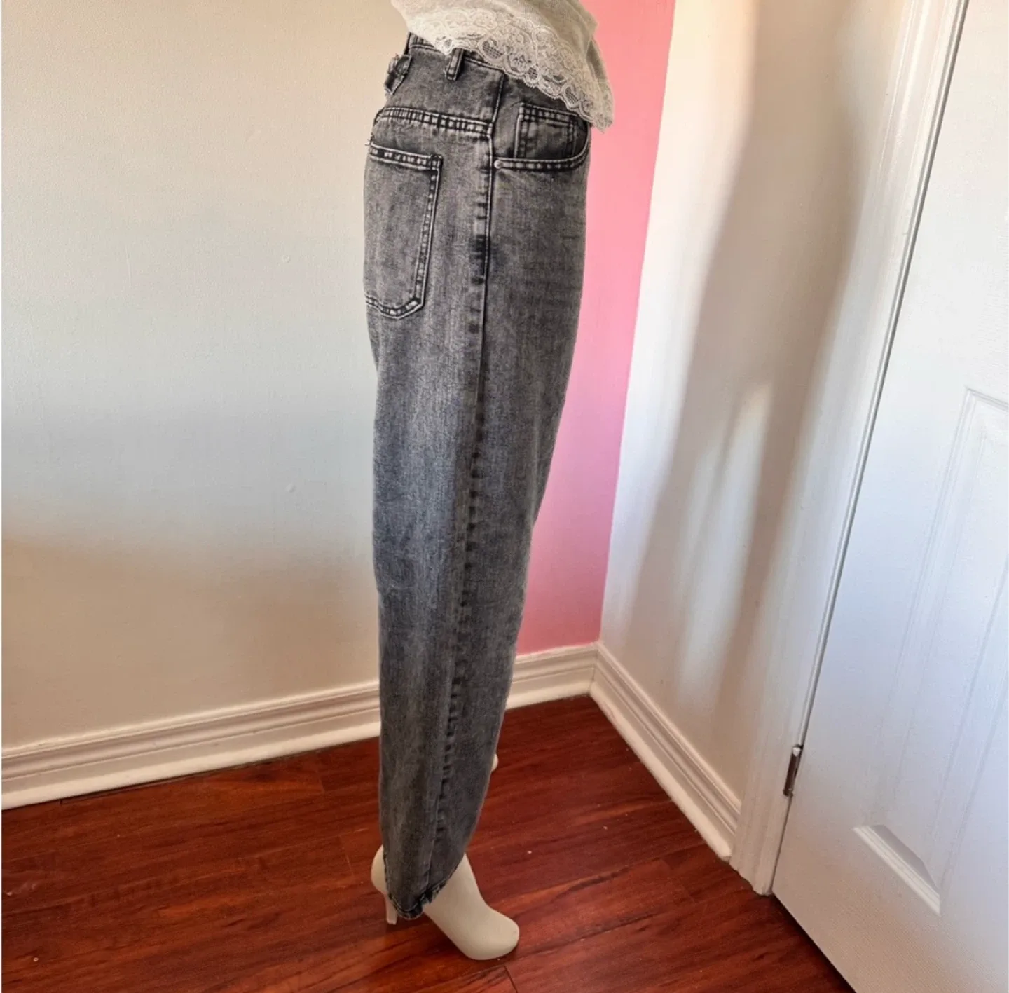 Straight Leg Grey Jeans image indicator(4)