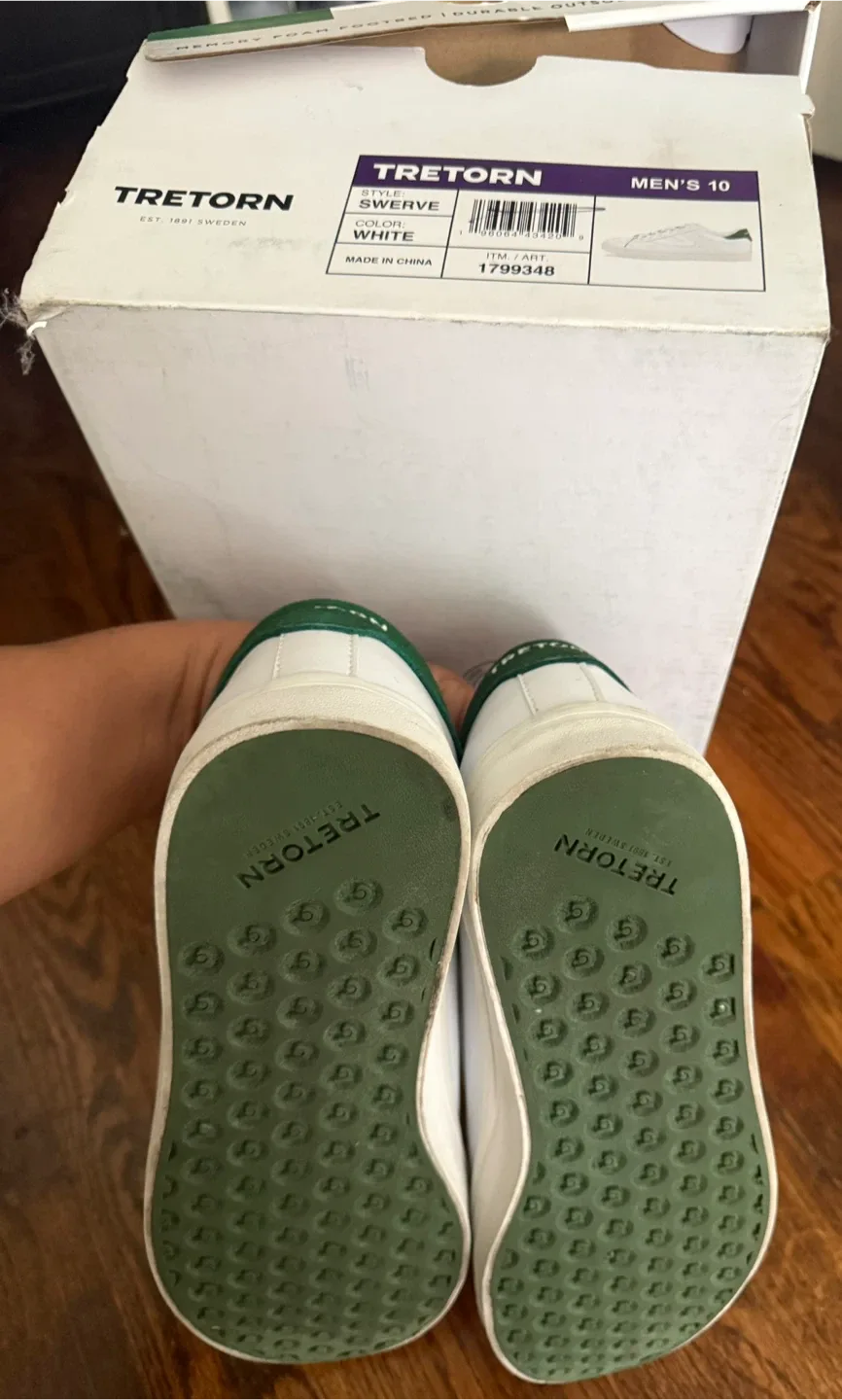 Tretorn White/Green Sneakers - Men's Size 10 image indicator(3)