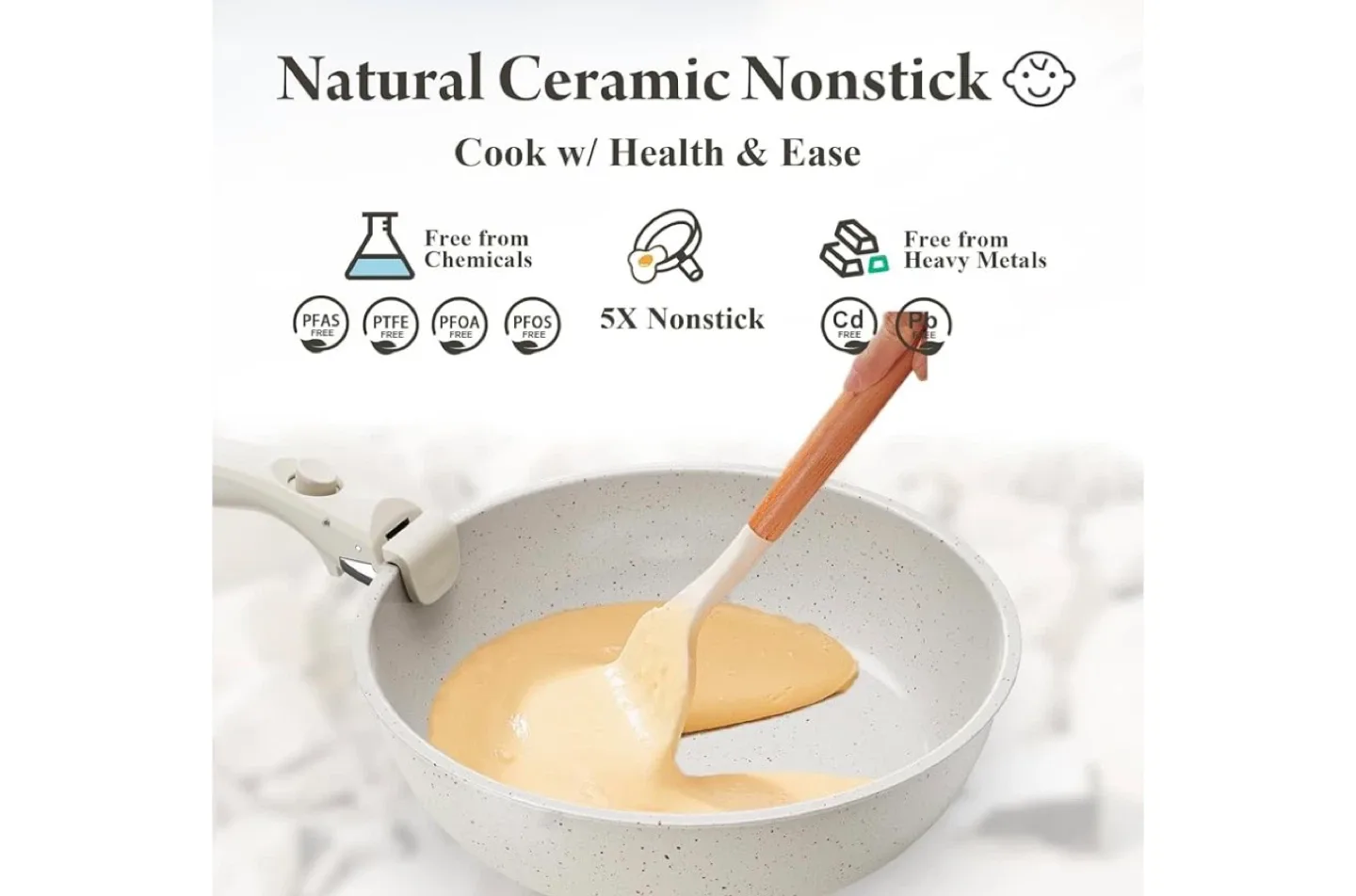 Bazova 17-Piece Ceramic Pots and Pans Set image indicator(4)