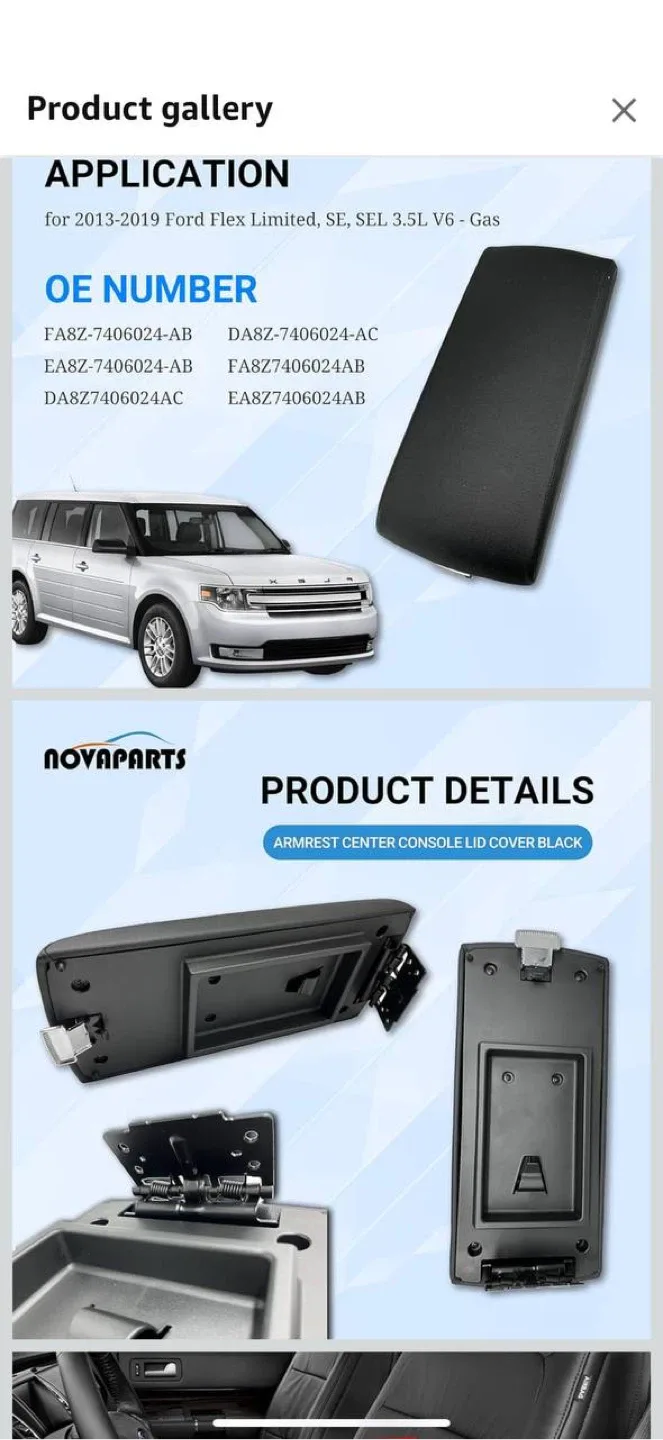 Armrest Lid Cover for Ford Flex 2013–2019 💥 Brand new image indicator(2)