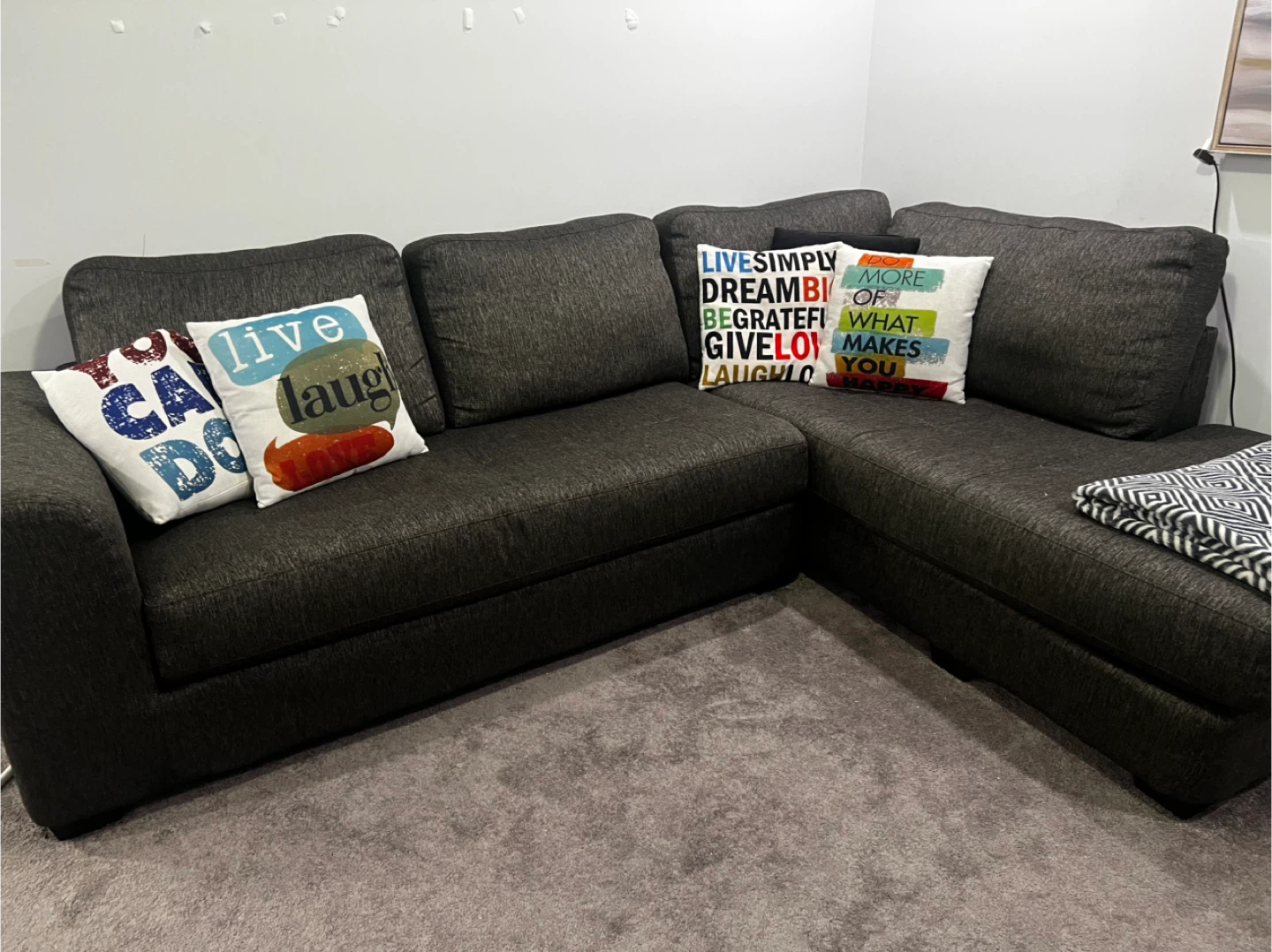 Dark Grey Sectional Sofa - photo 2