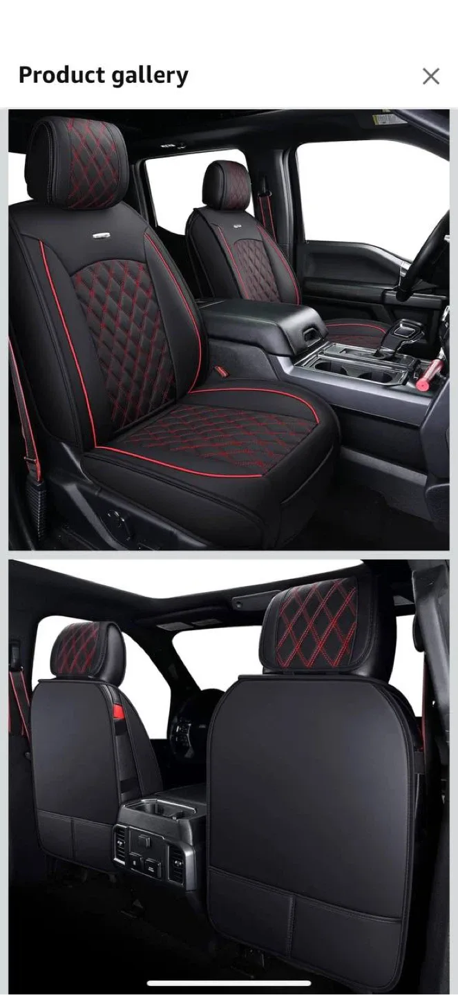 Aierxuan Truck Seat Covers  Ford F150,250,350,450, — Black & Red image indicator(2)