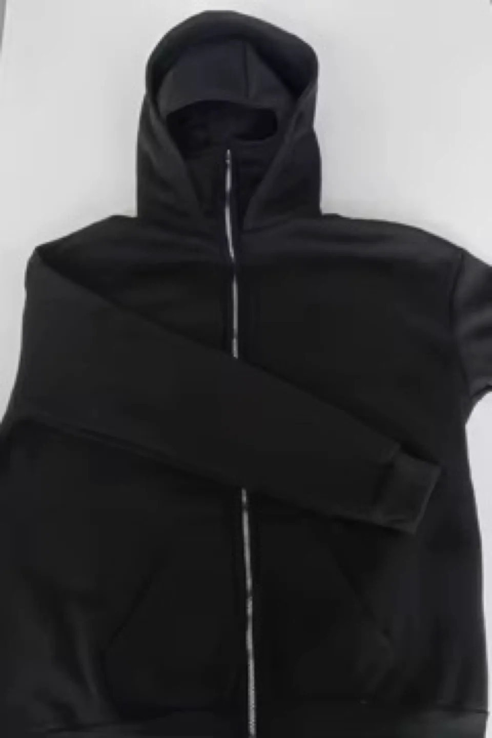 Mens hoodie full mask brand new , Black Balaclava Zip-Up Hoodie image indicator(3)