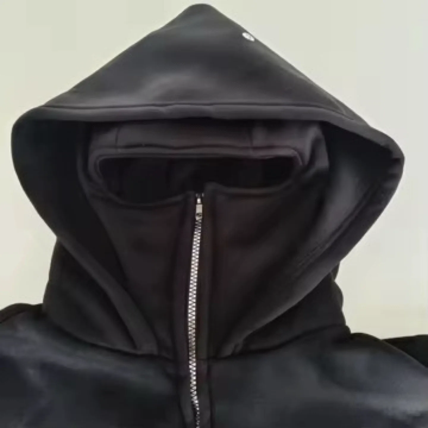 Mens hoodie full mask brand new , Black Balaclava Zip-Up Hoodie image indicator(2)