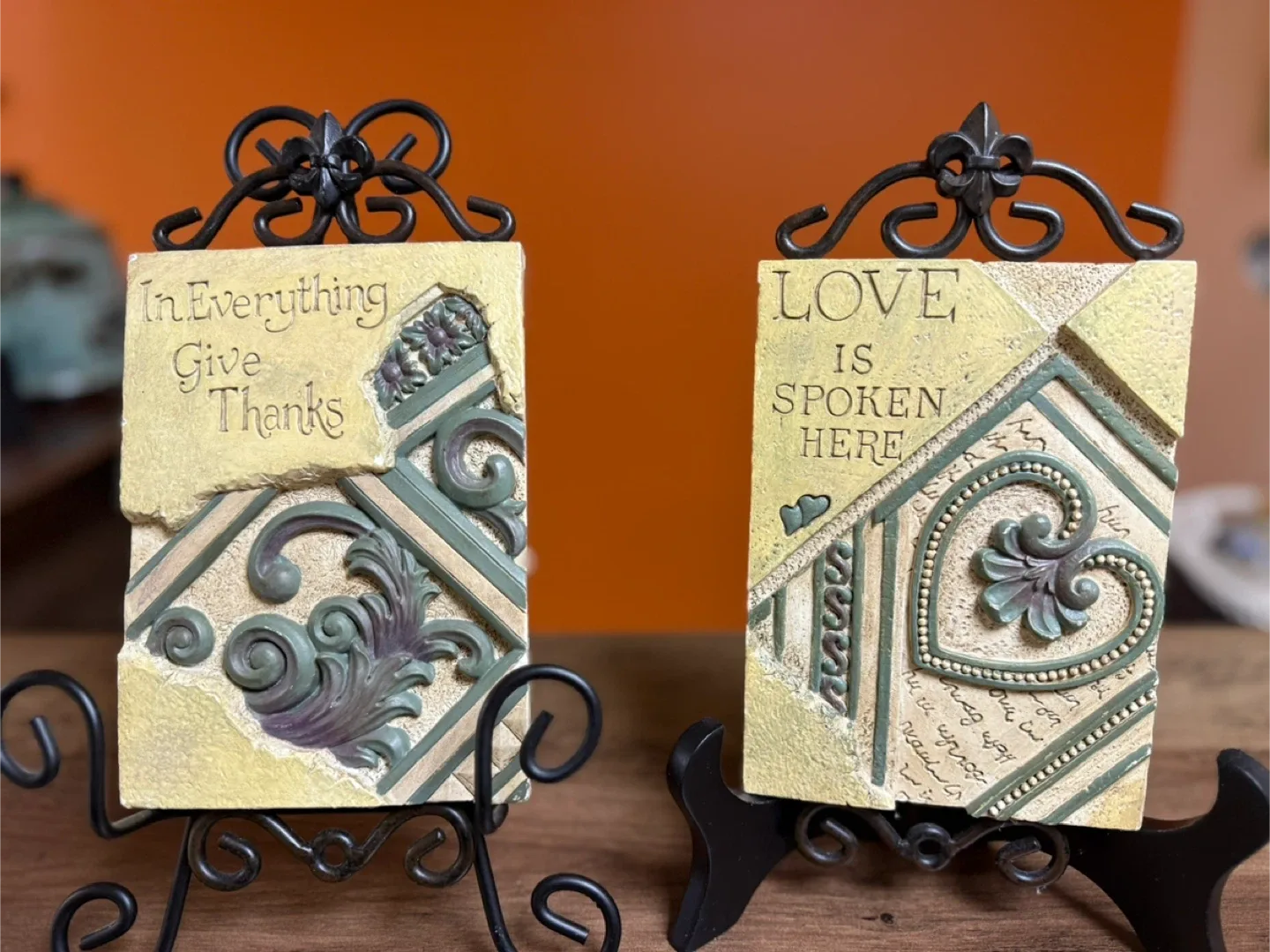 🧡Decorative Plaques with Stands - Set of 2 thumbnail