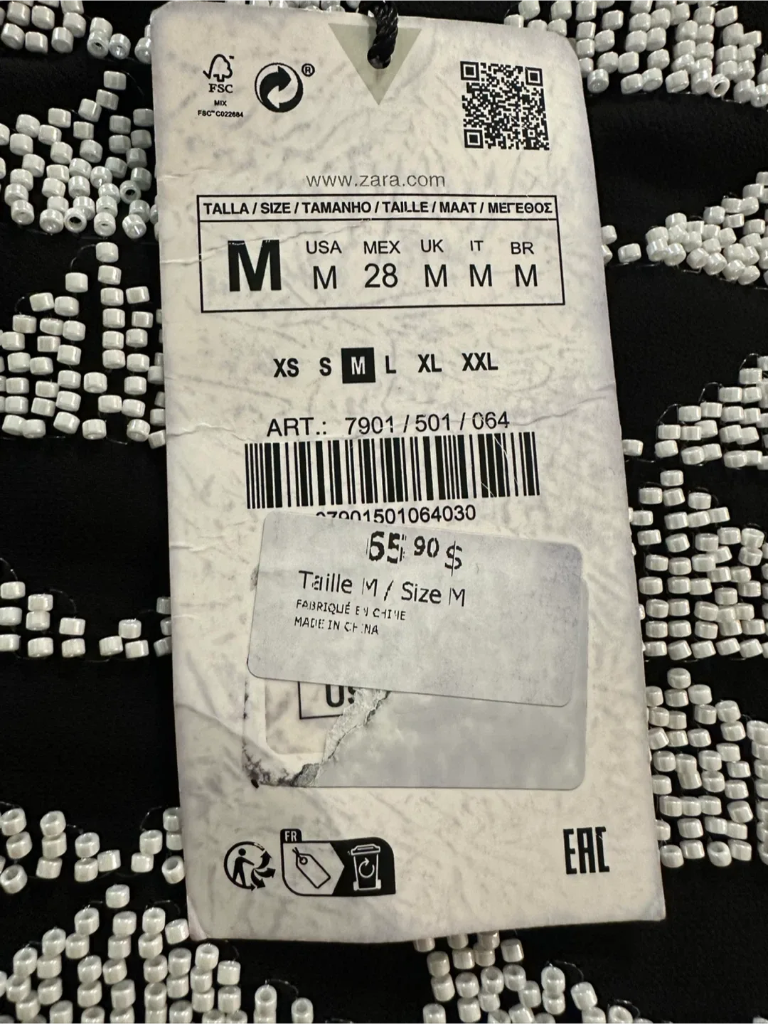 Zara Beaded Mini Skirt - Size M image indicator(6)