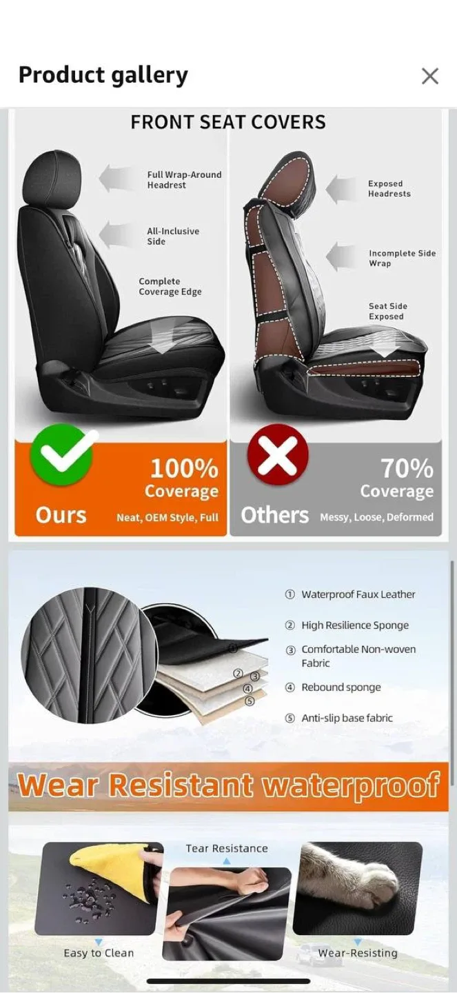 Truck Seat Covers for Chevrolet Silverado / GMC Sierra 1500- image indicator(5)