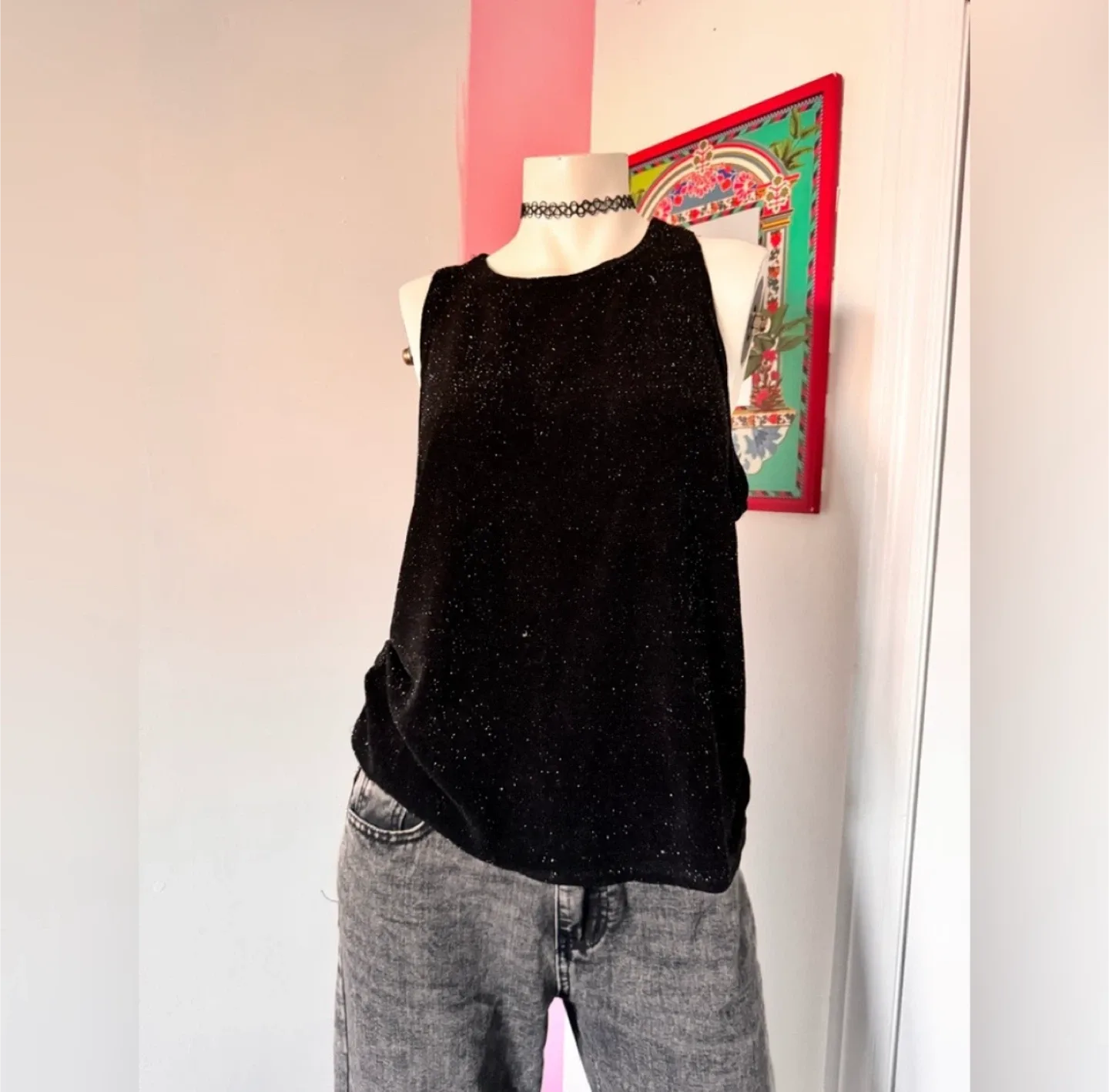 Black sparkly TOTO top thumbnail