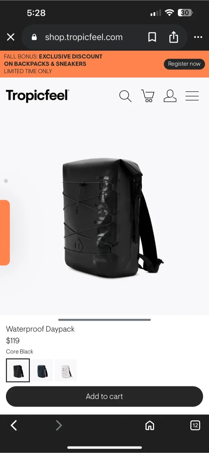 Tropicfeel Waterproof Daypack Backpack thumbnail