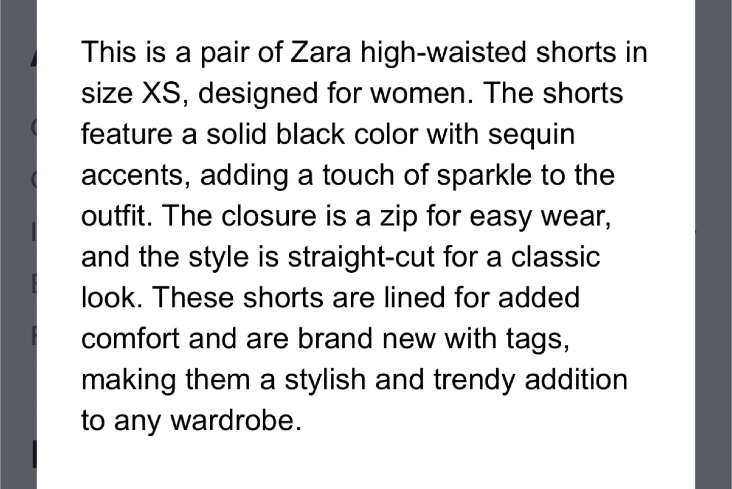 Zara Sequin Shorts - Size M image indicator(10)