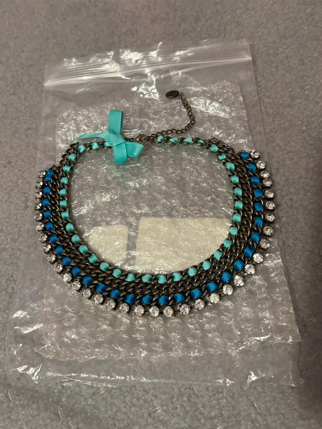 Hollister Necklace - Blue & Silver thumbnail