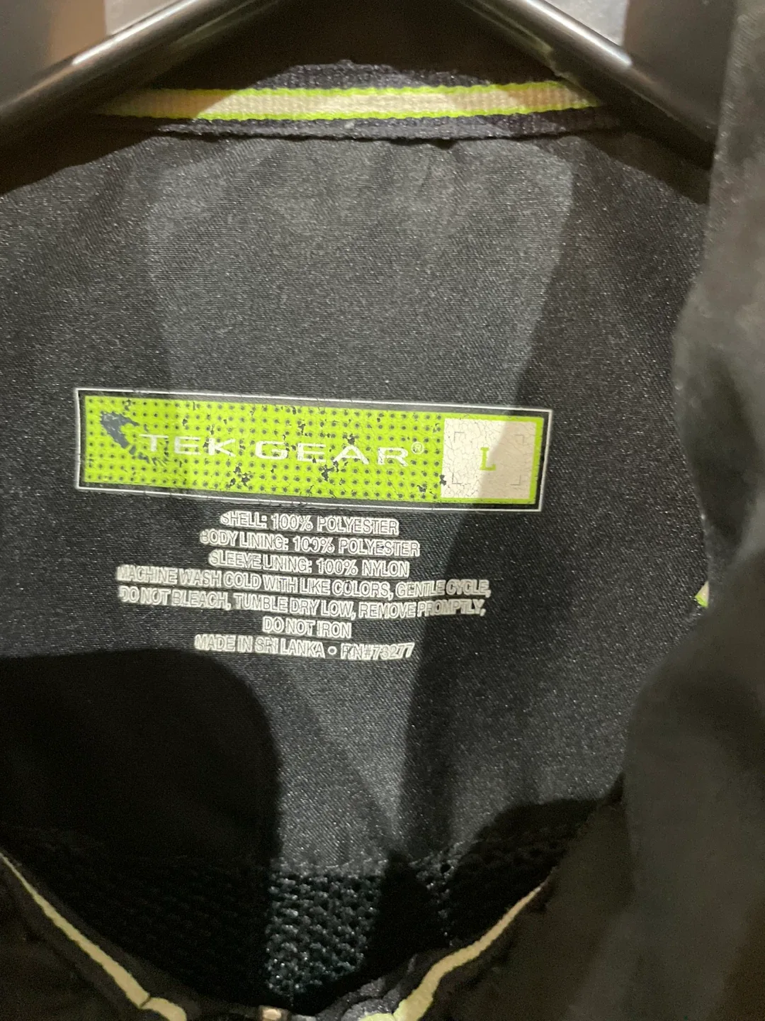 Tek Gear Black Windbreaker Jacket - Size L image indicator(3)