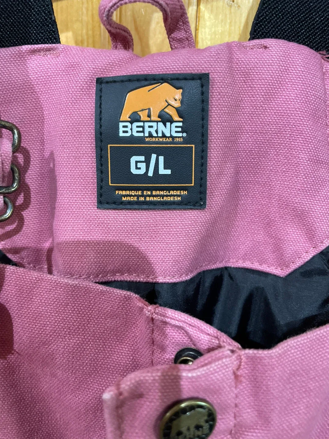 NEW Berne Workwear Pink Snow Bibs - Size G/L image indicator(2)