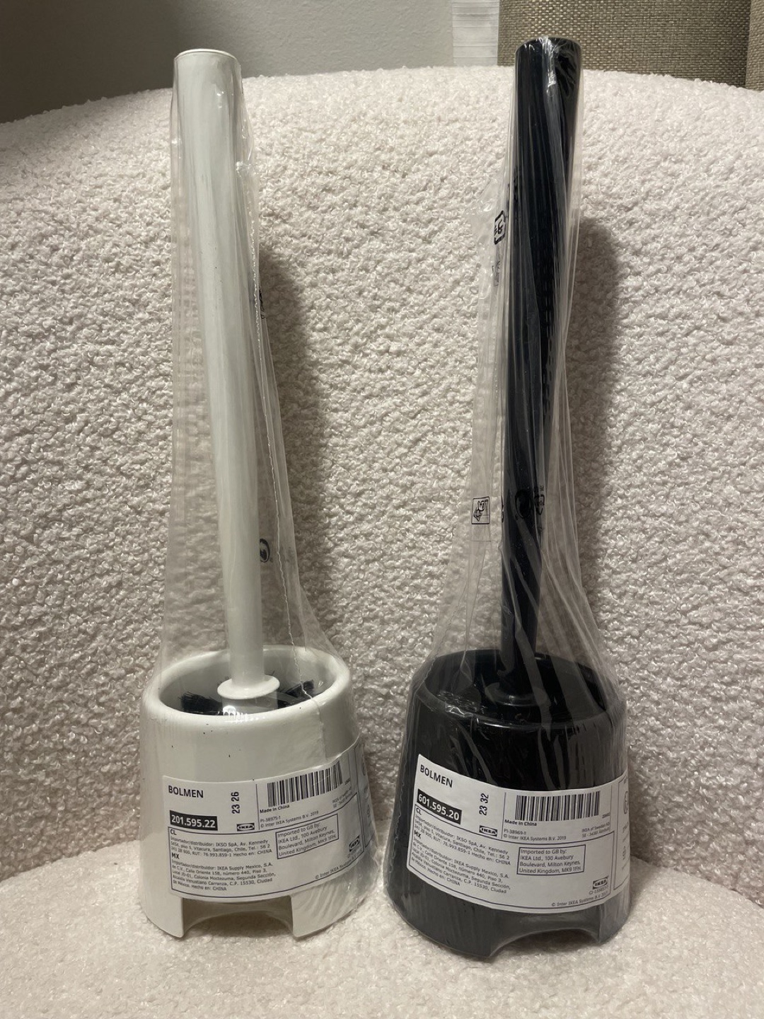 New IKEA Bolmen Toilet Brush - White and Black