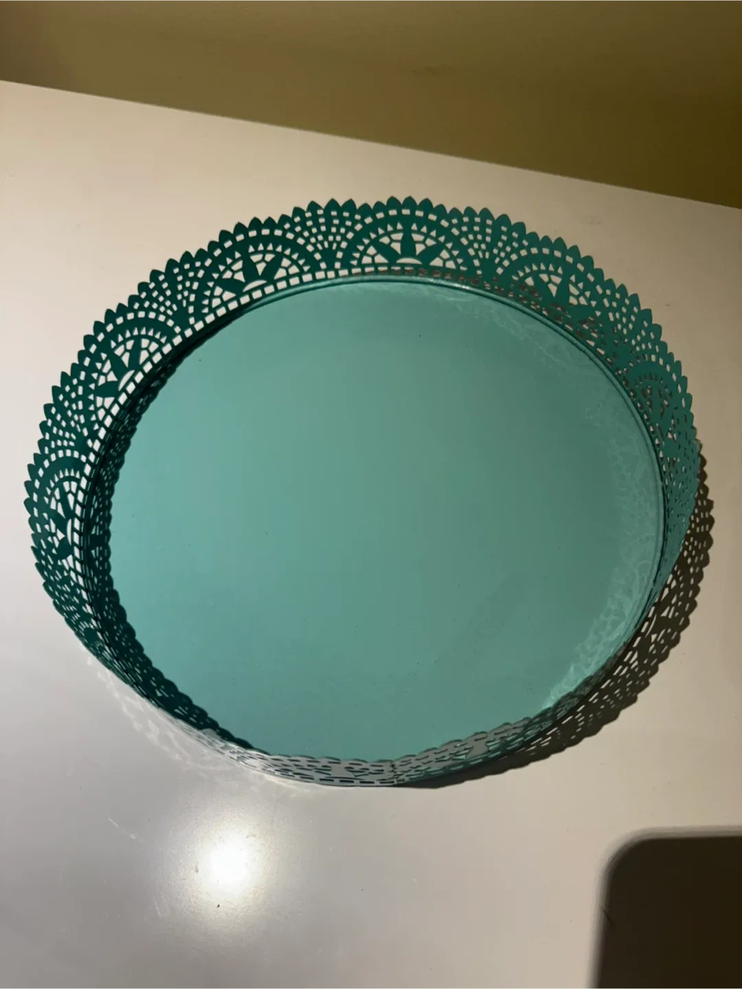 Turquoise Decorative Metal Tray thumbnail