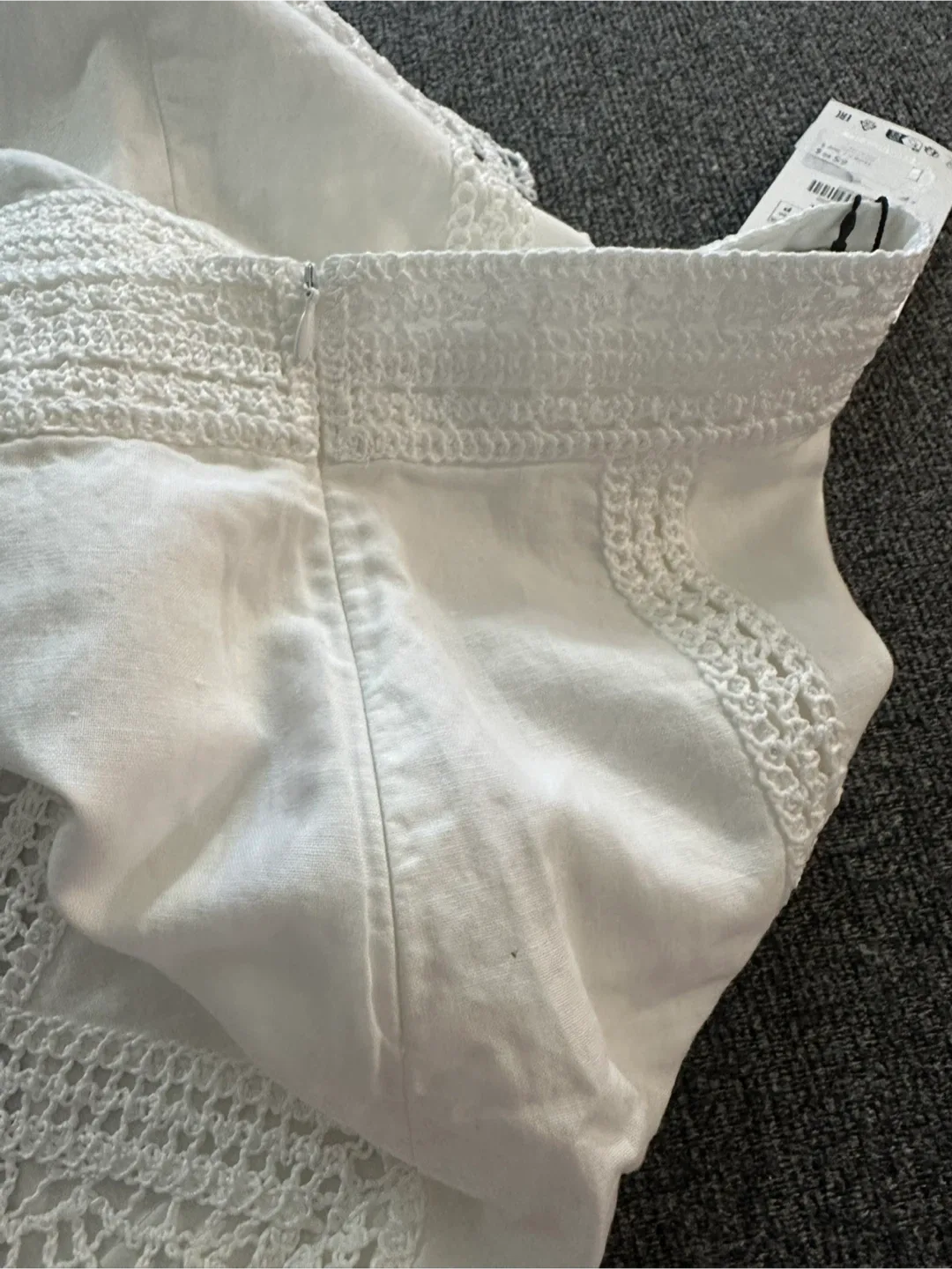 Zara White Crochet Shorts - Size Small image indicator(5)