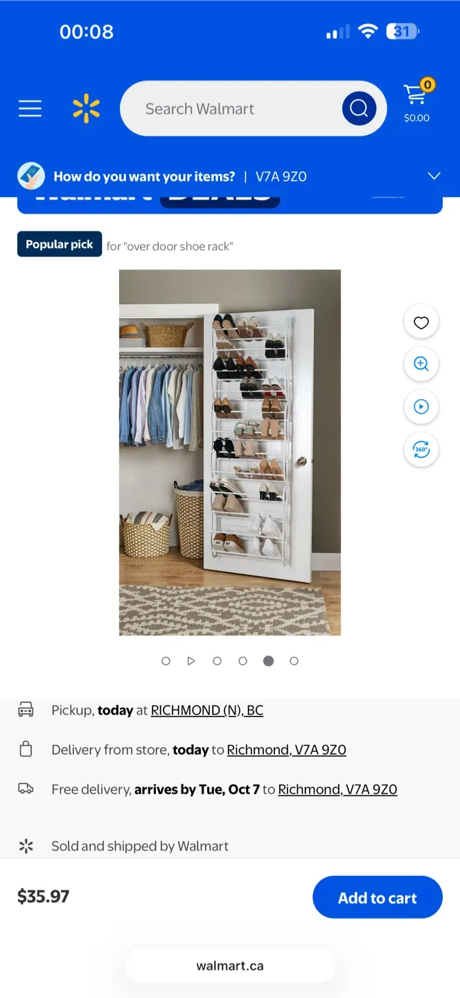 Over-the-Door Shoe Rack - White image indicator(2)