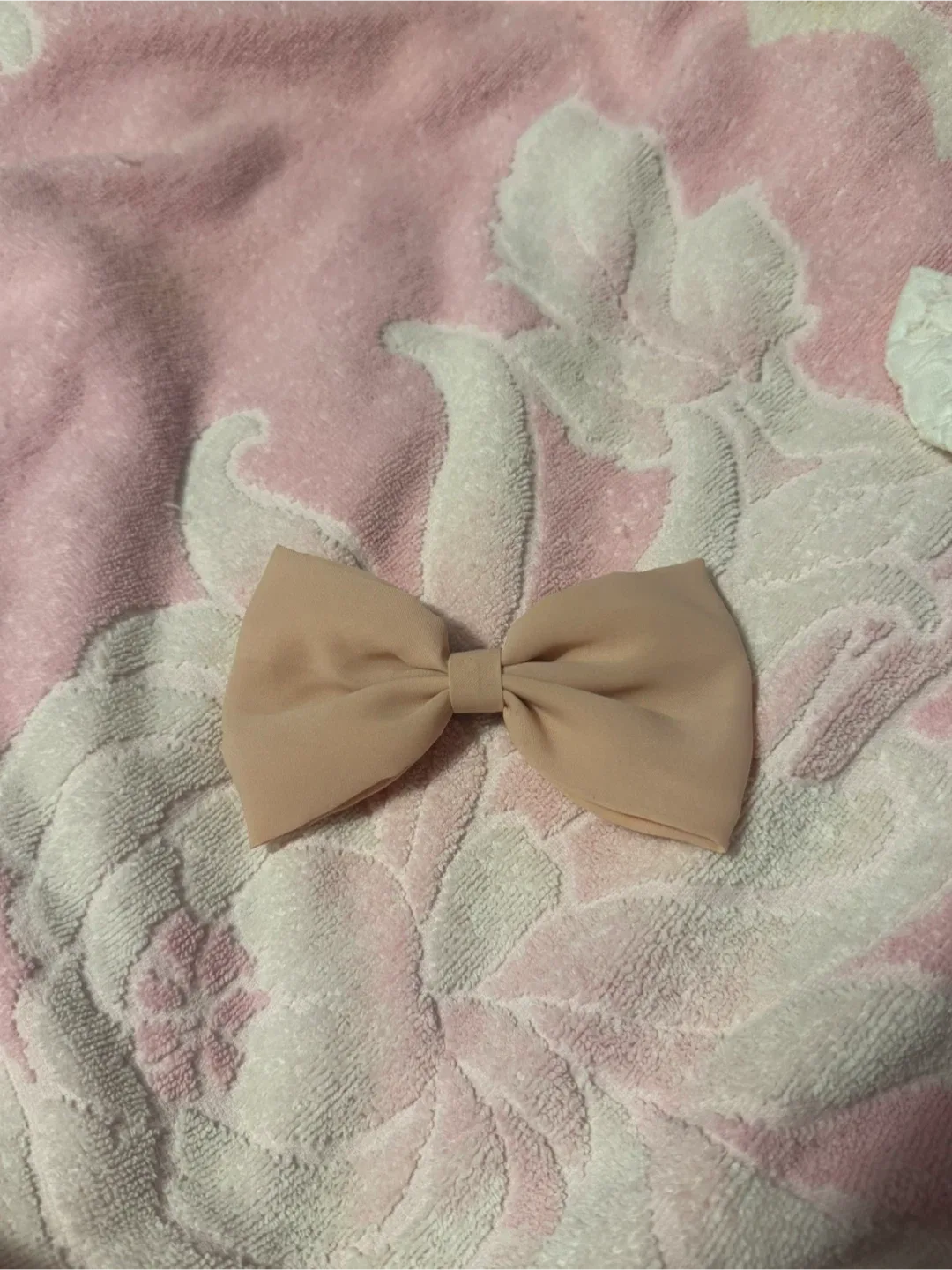 Peach Bow Hair Clip thumbnail