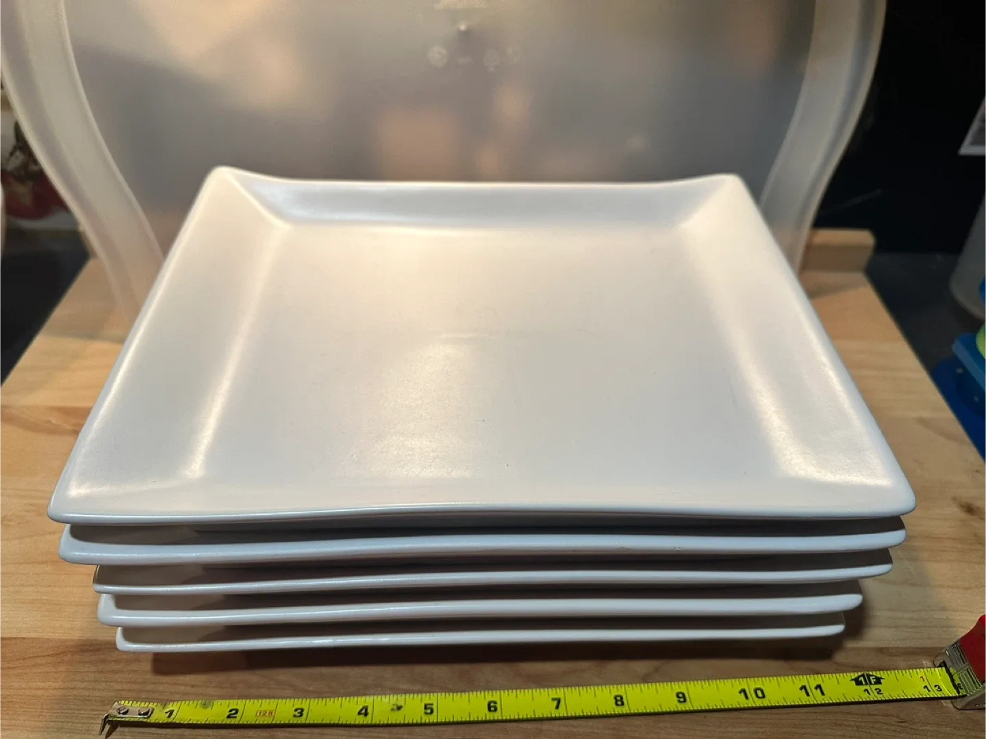 Set of 6 Rctangle White Plates thumbnail