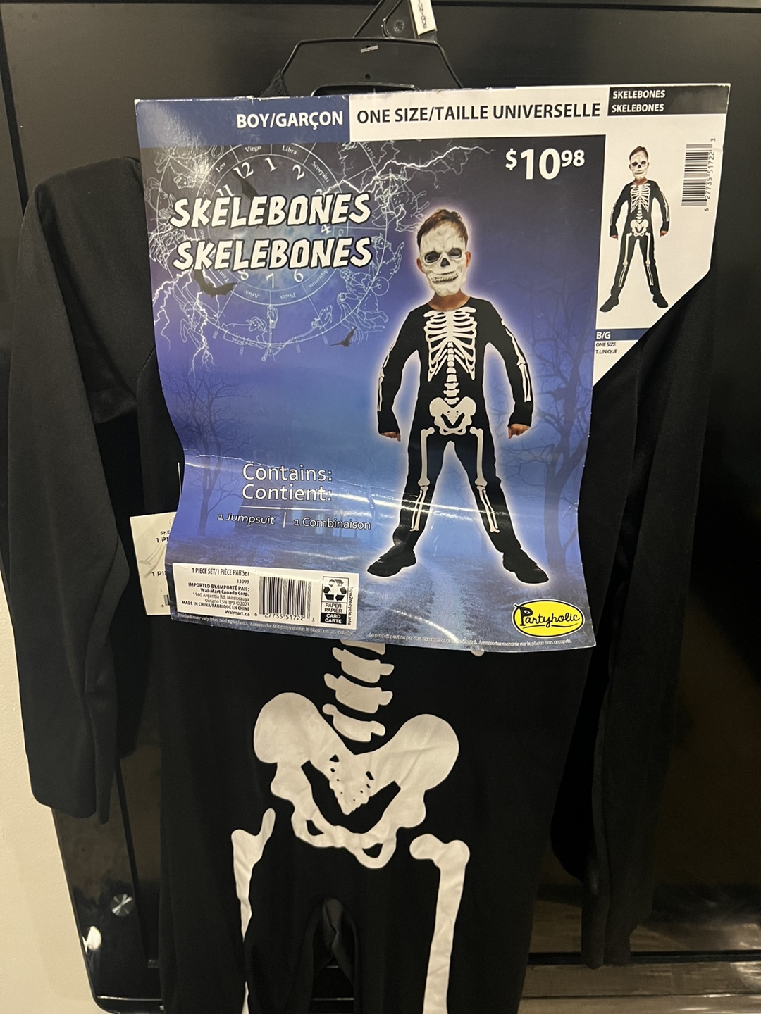 Skelebones Costume - One Size kids