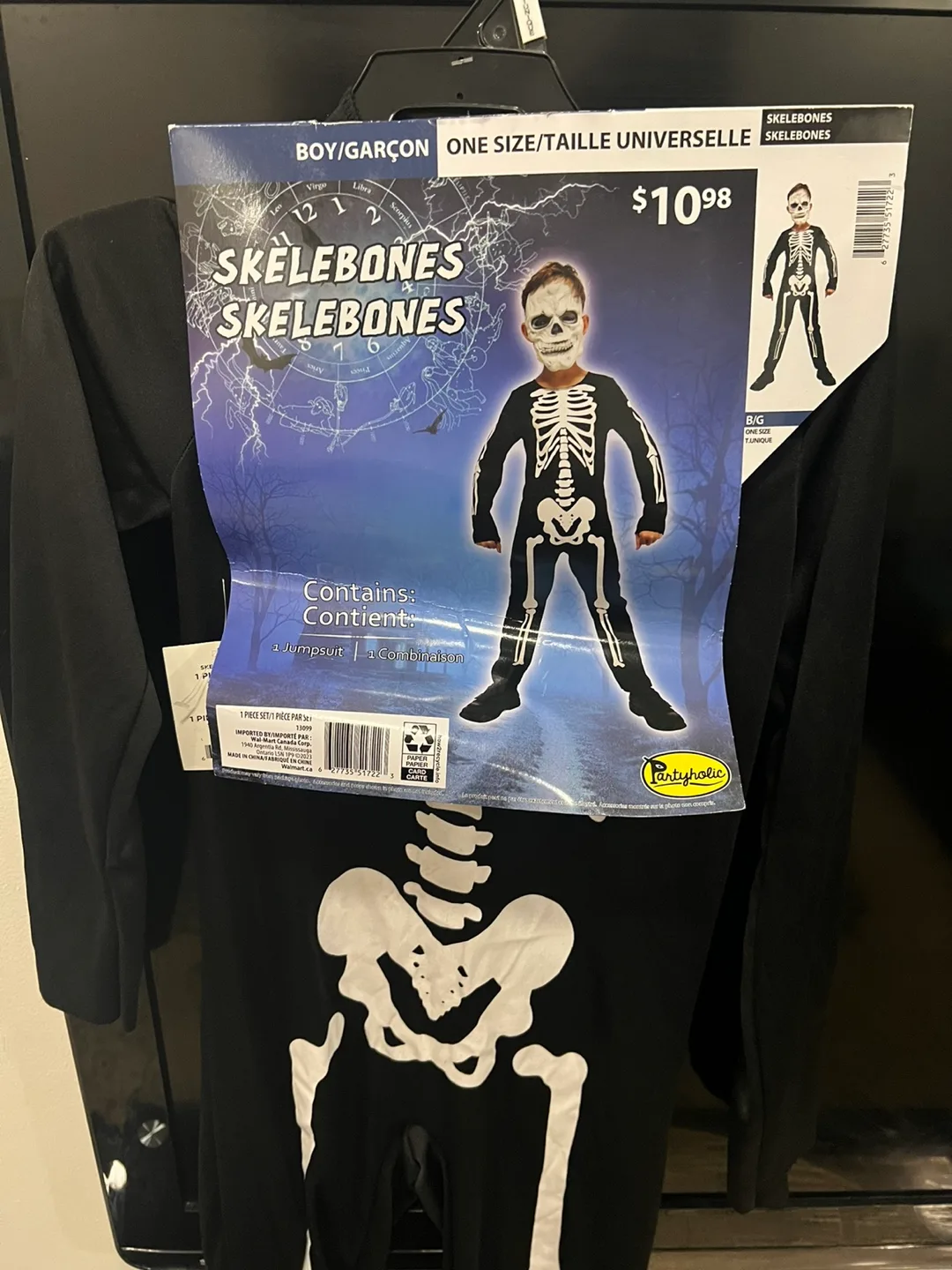Skelebones Costume - One Size kids thumbnail