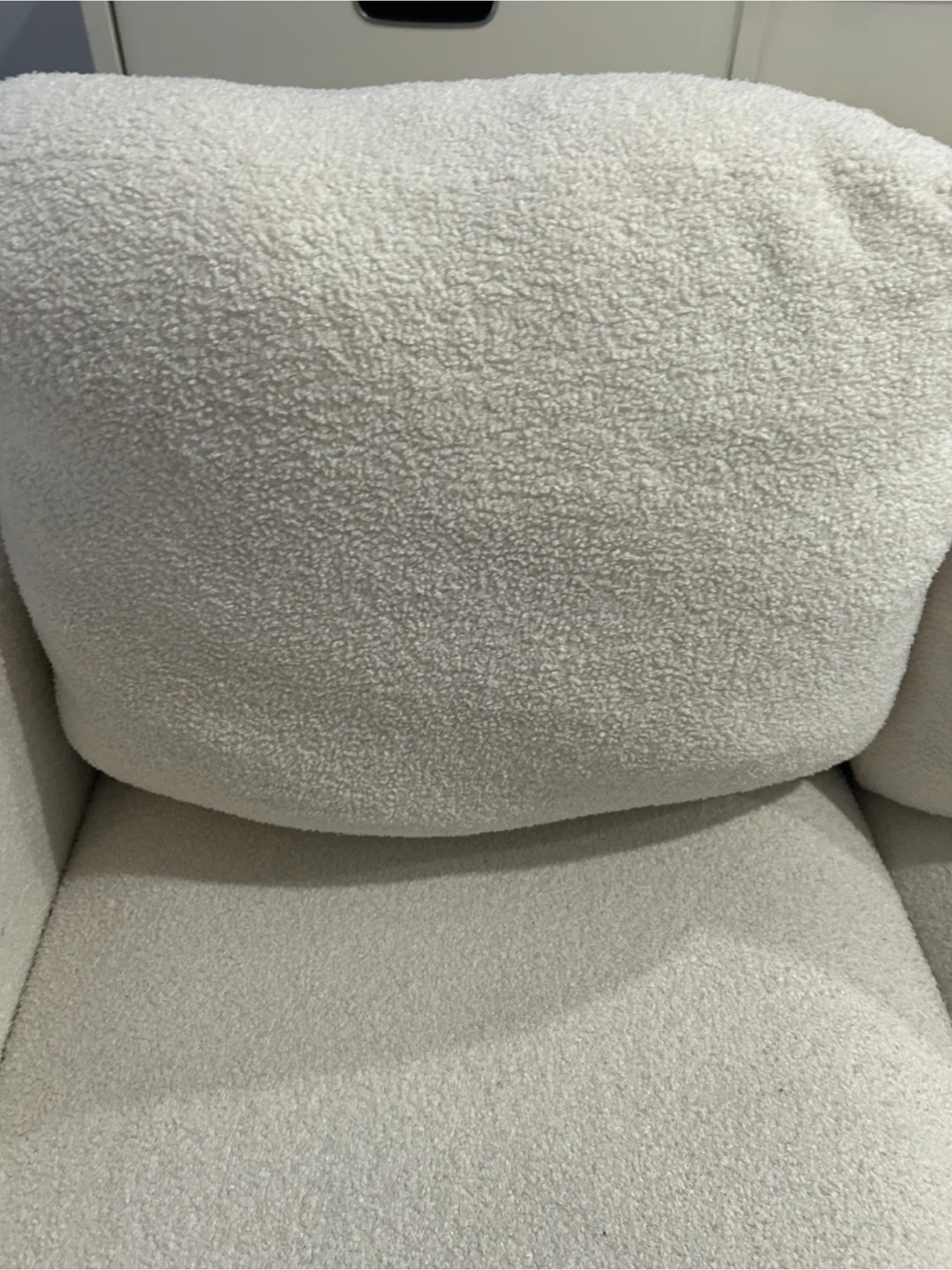 White Boucle 3-Seater Sofa - photo 2