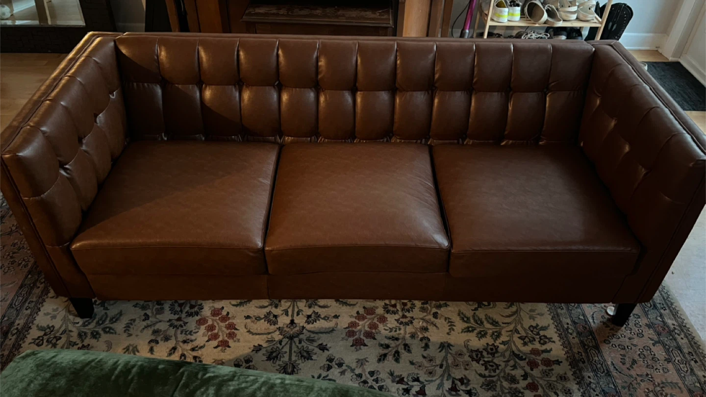 Brown Leather Sofa
