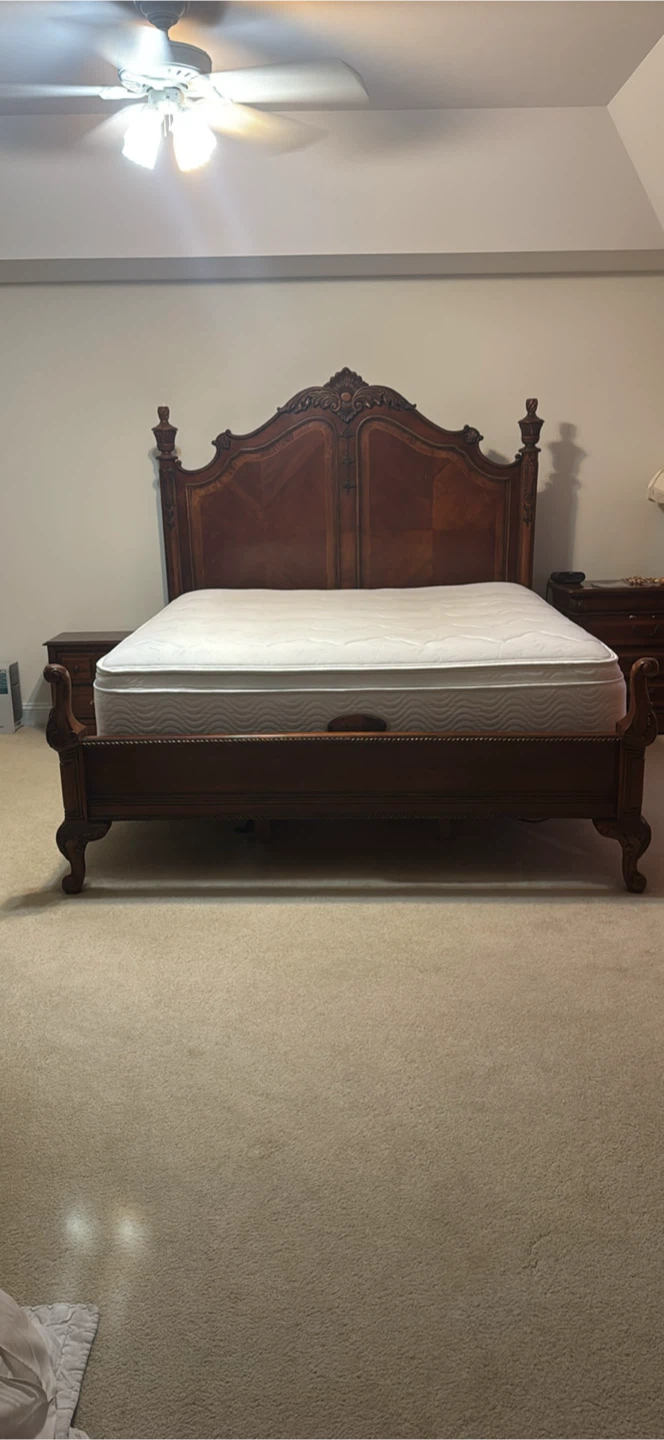 Ornate Wood Bed Frame - photo 2