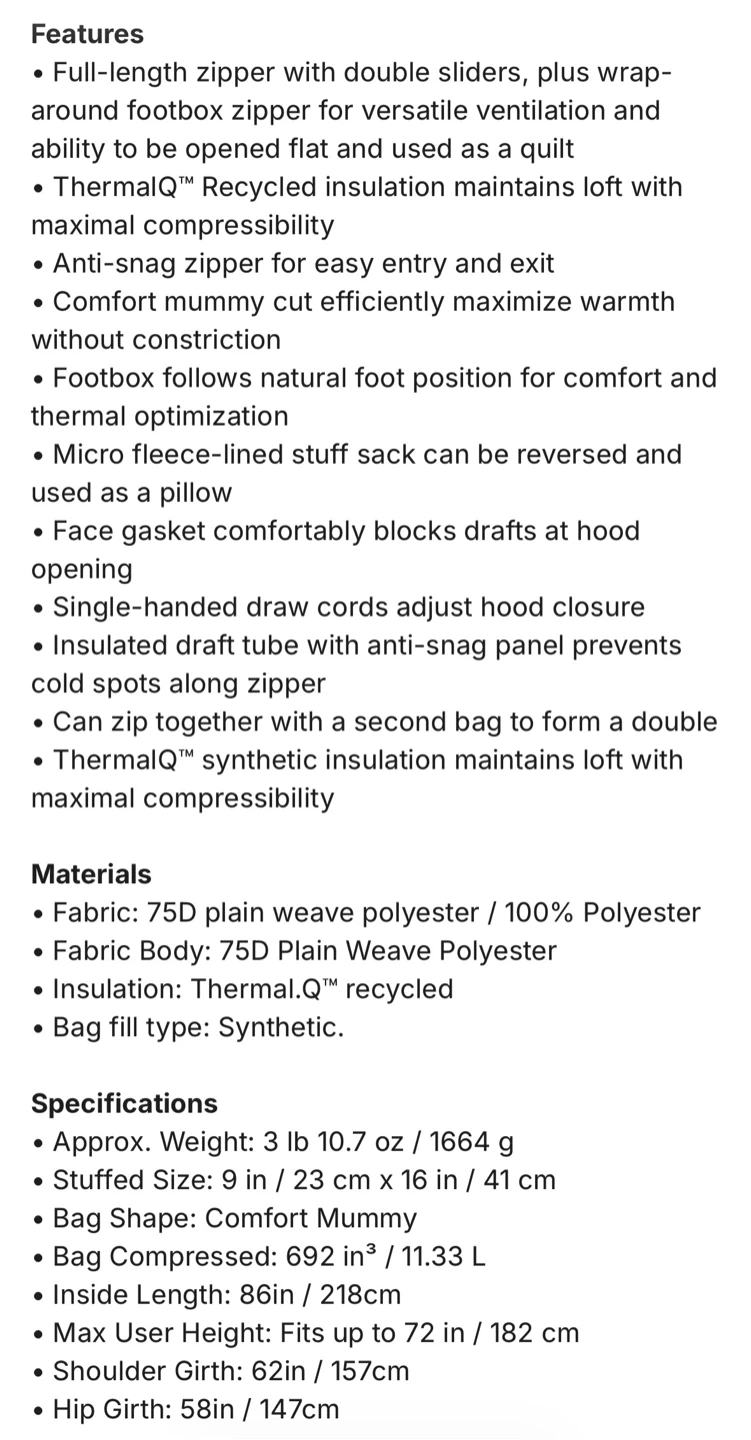 Mountain Hardwear Men's Sleeping Bag - photo 2
