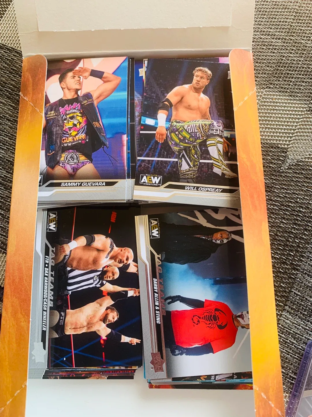 AEW over 100 loose trading upper deck cards image indicator(3)