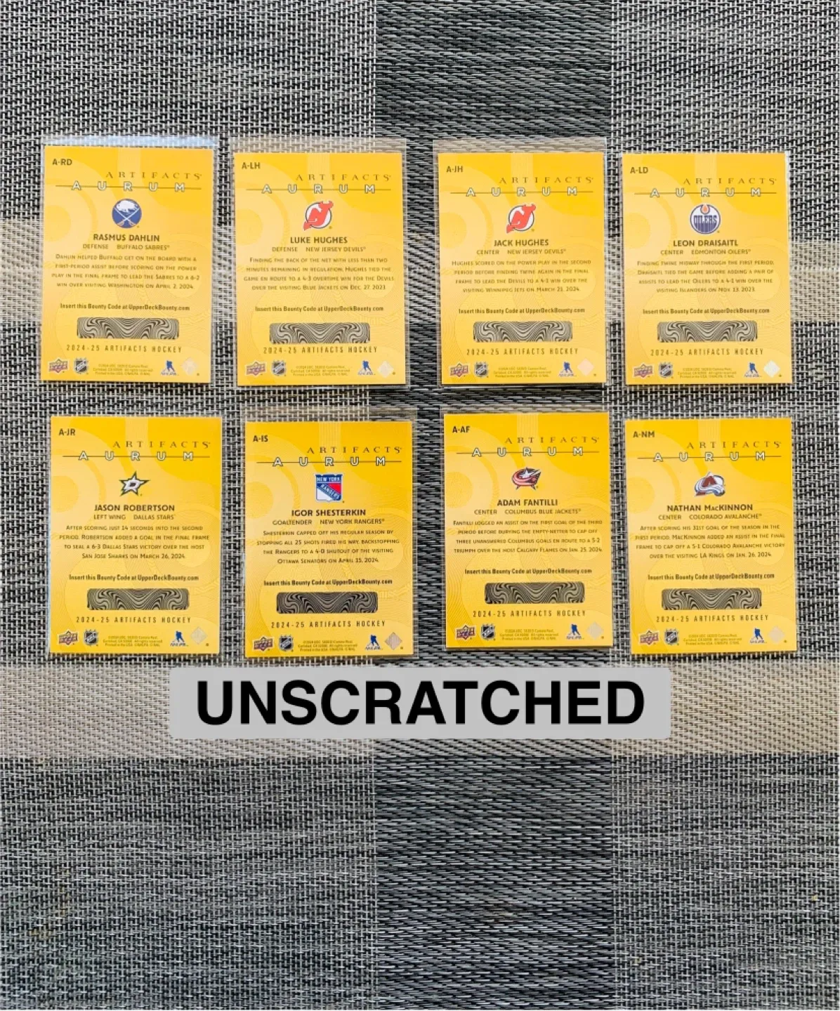 Artifacts Aurum UNSCRATCHED 2024-25 Upper Deck Hockey Card image indicator(2)