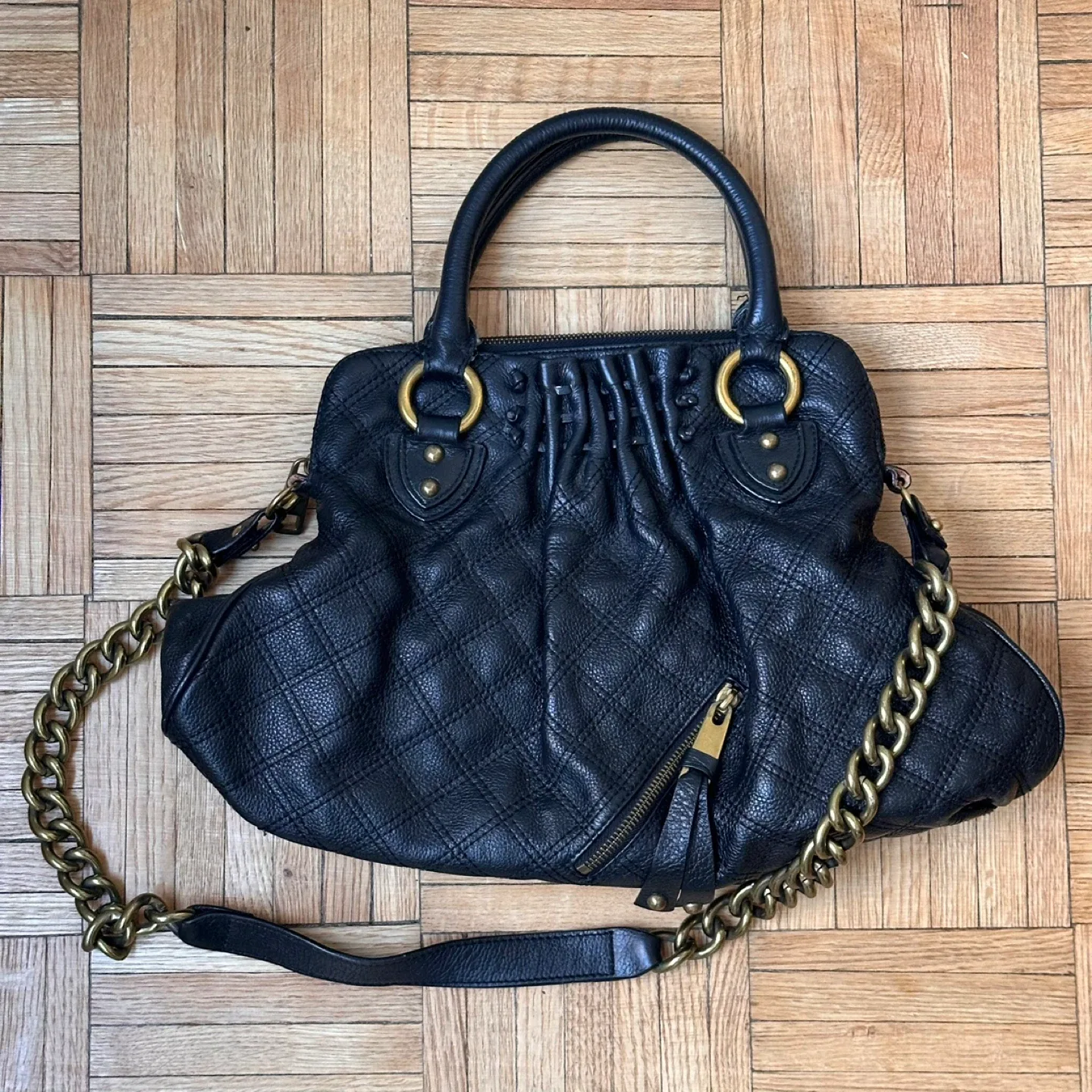 Cecilia Satchel Marc Jacobs Black Leather thumbnail