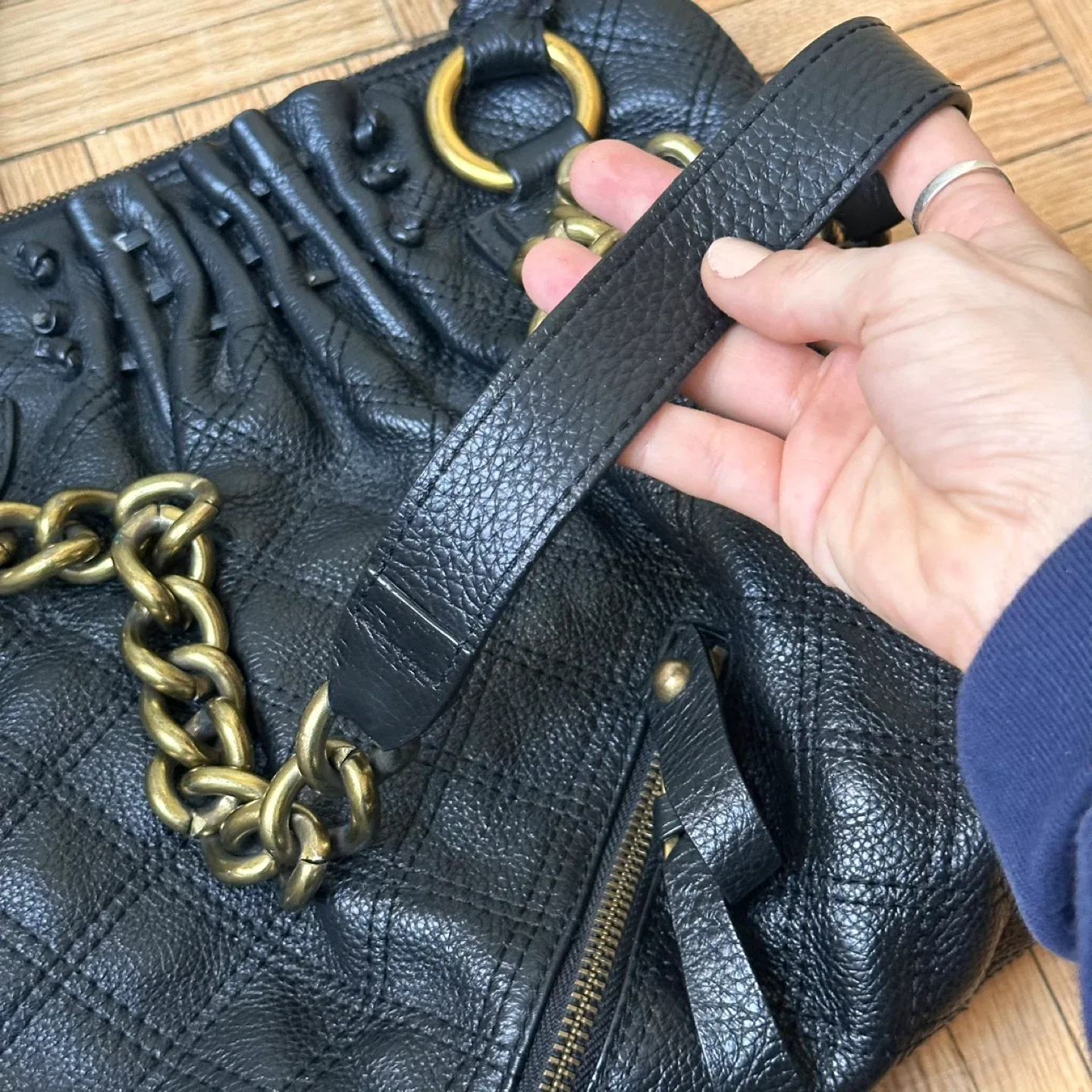 Cecilia Satchel Marc Jacobs Black Leather image indicator(4)