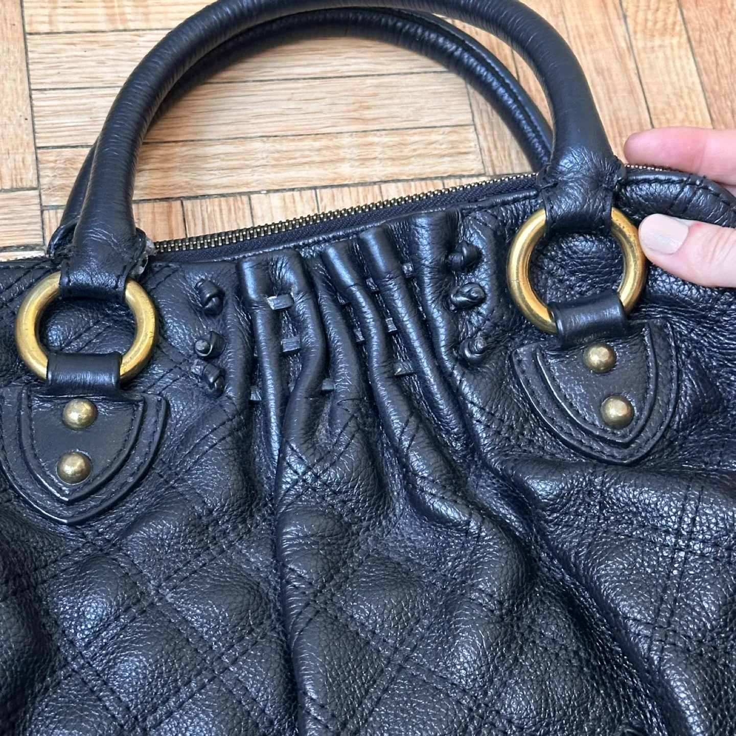 Cecilia Satchel Marc Jacobs Black Leather image indicator(2)