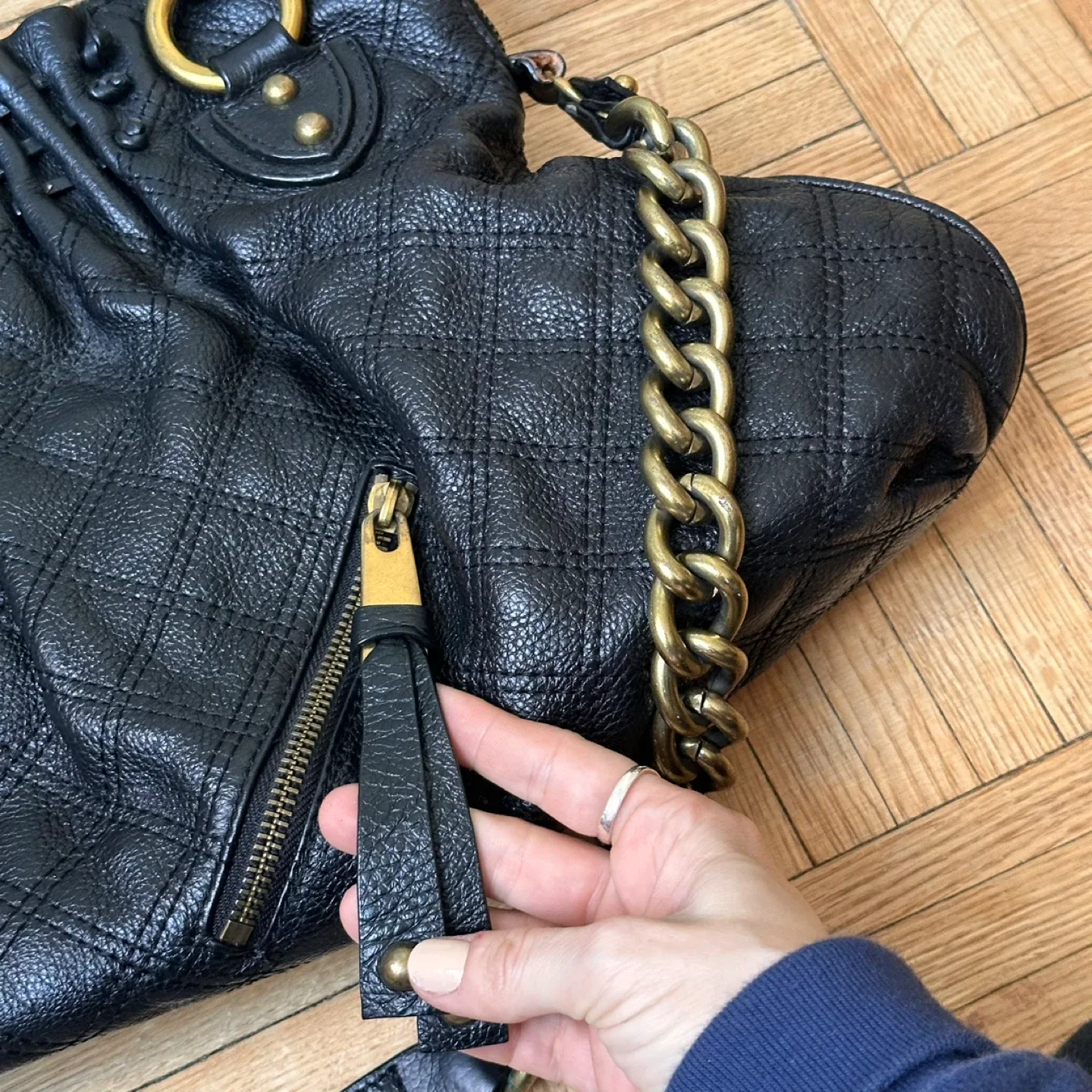 Cecilia Satchel Marc Jacobs Black Leather image indicator(3)